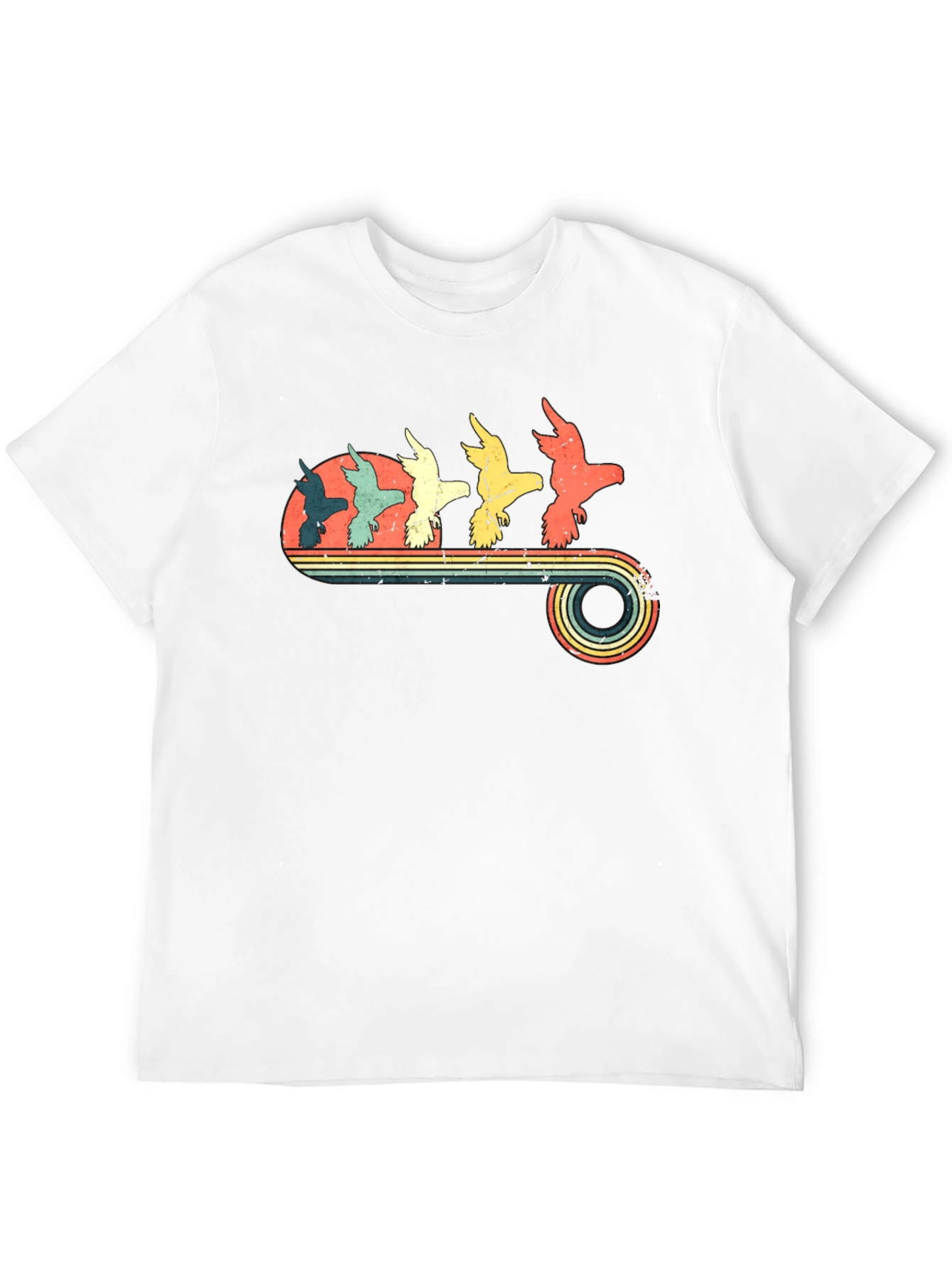 Retro Birds Graphic T-Shirt
