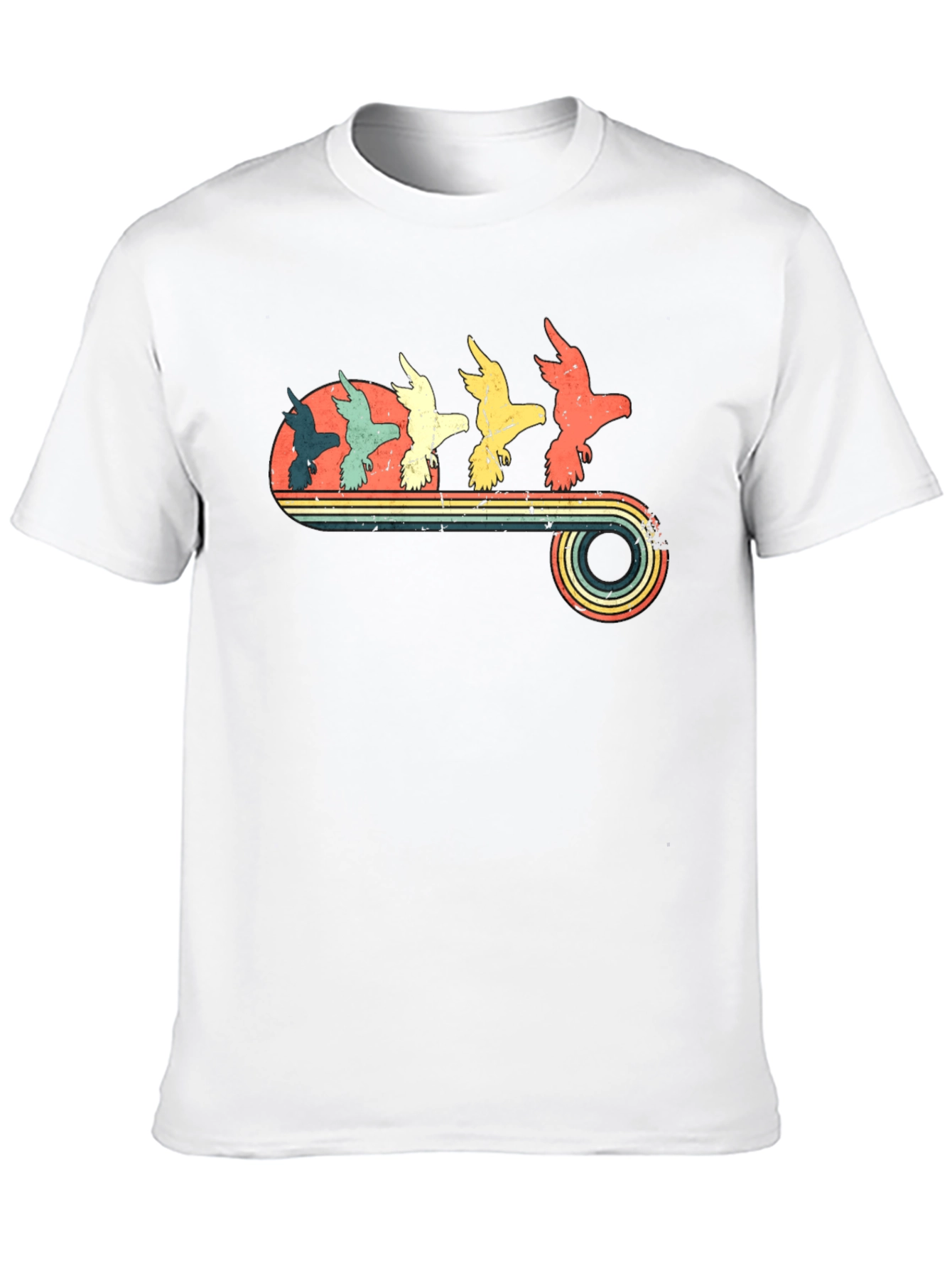 Retro Birds Graphic T-Shirt