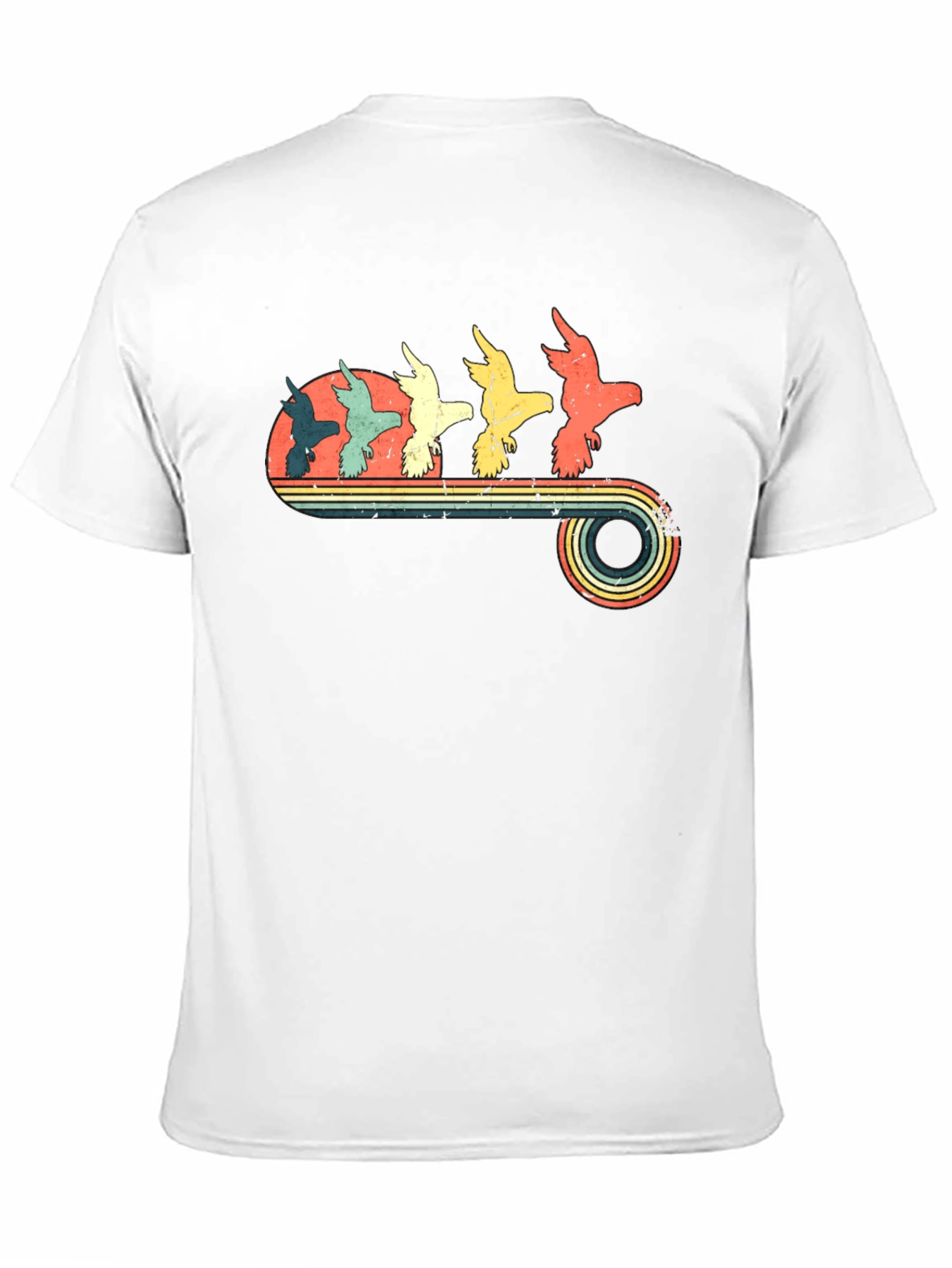Retro Birds Graphic T-Shirt