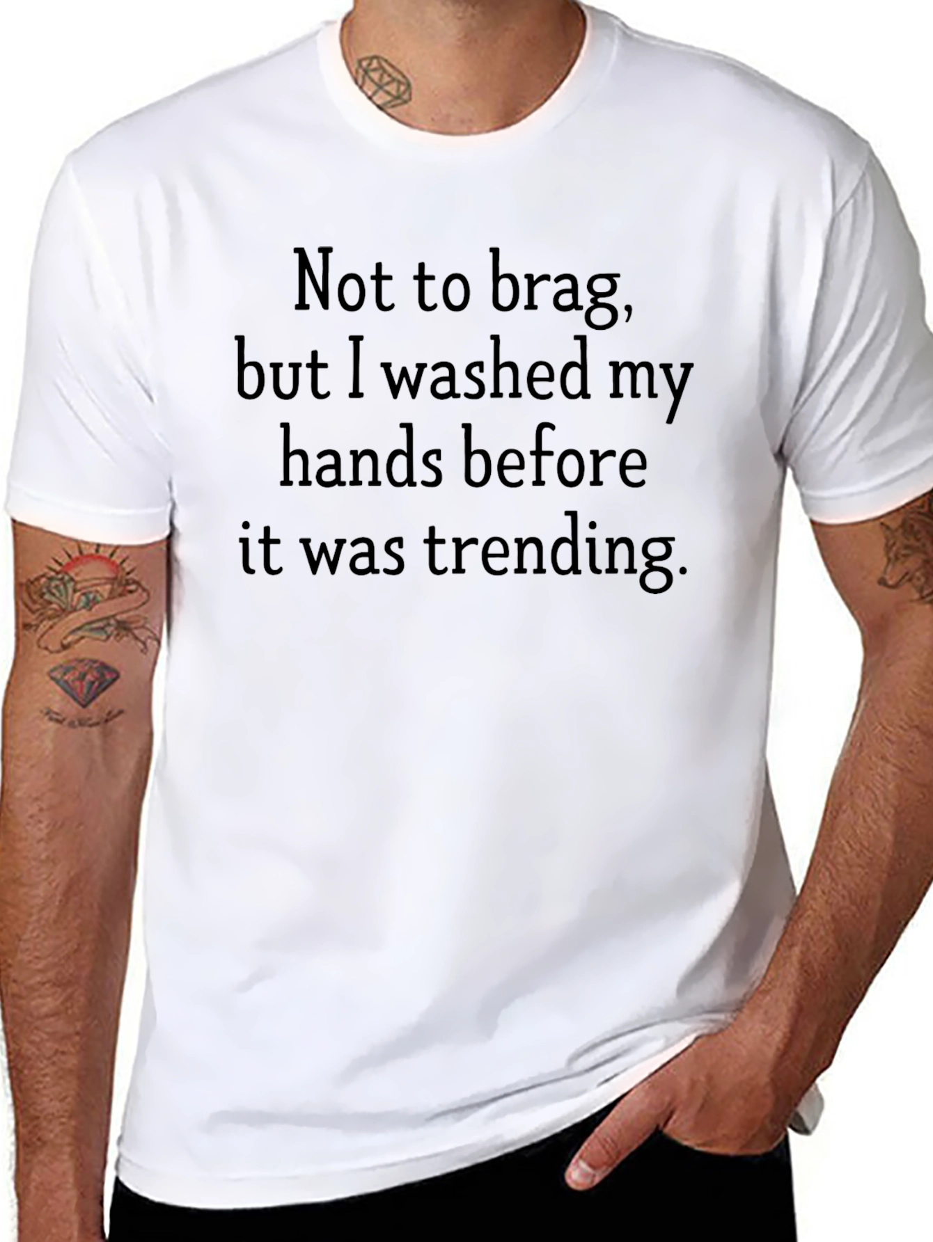 Funny Hand Washing Black T-Shirt