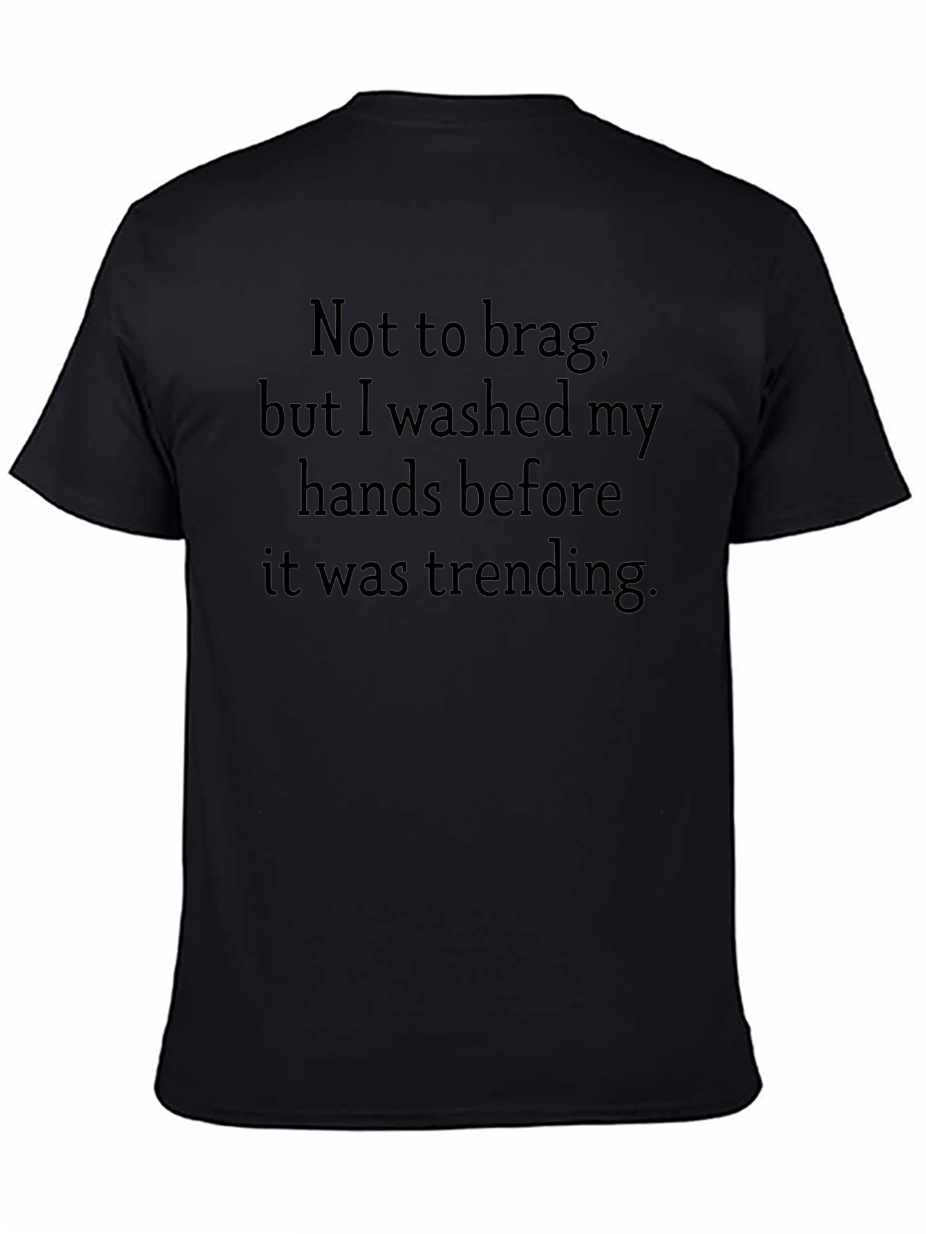 Funny Hand Washing Black T-Shirt
