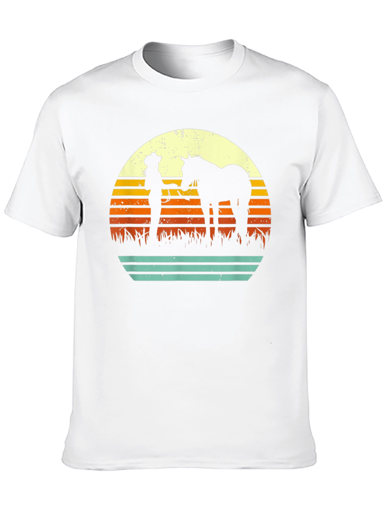 Retro Horse & Rider Silhouette Graphic Tee