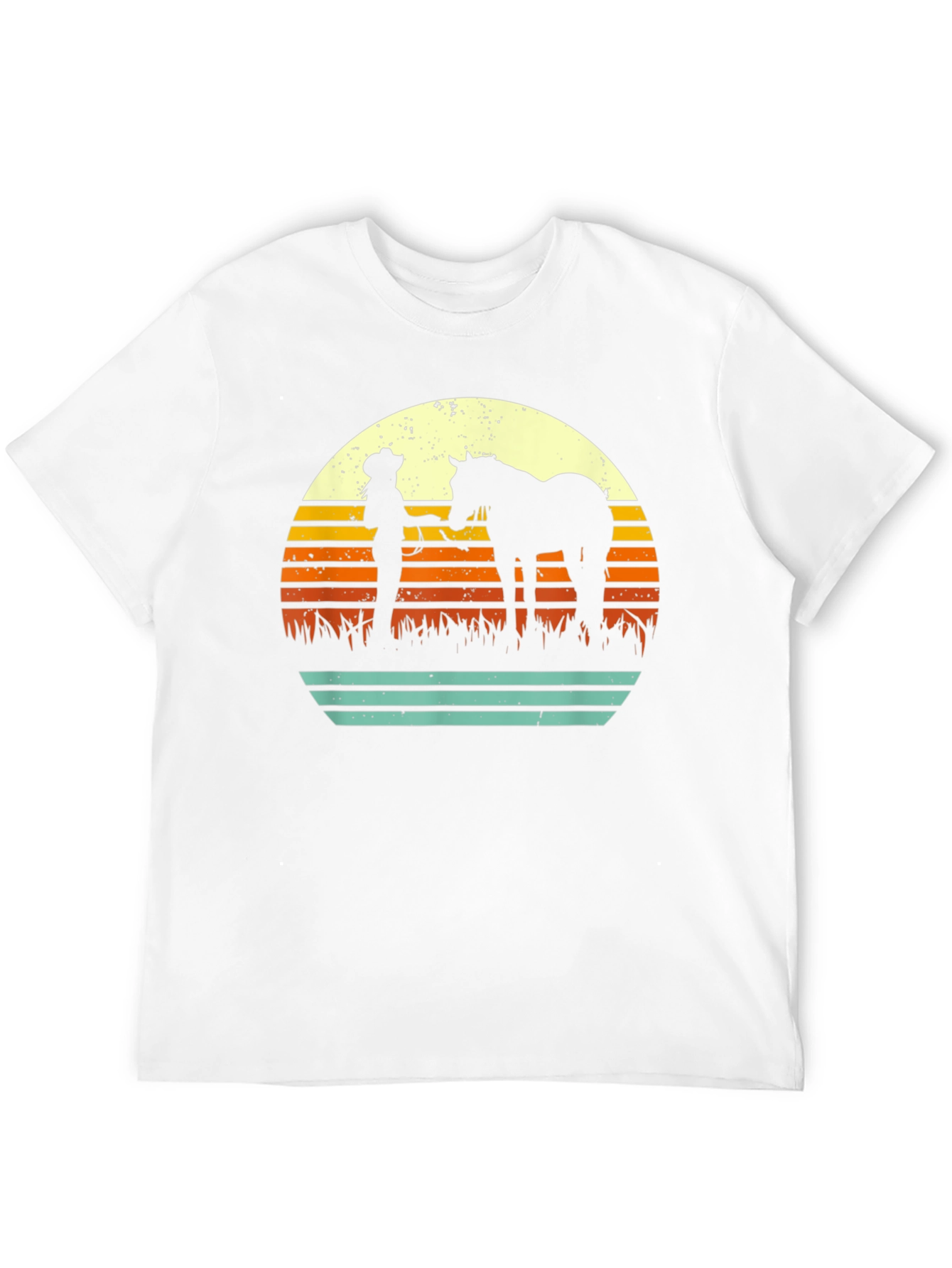 Retro Horse & Rider Silhouette Graphic Tee