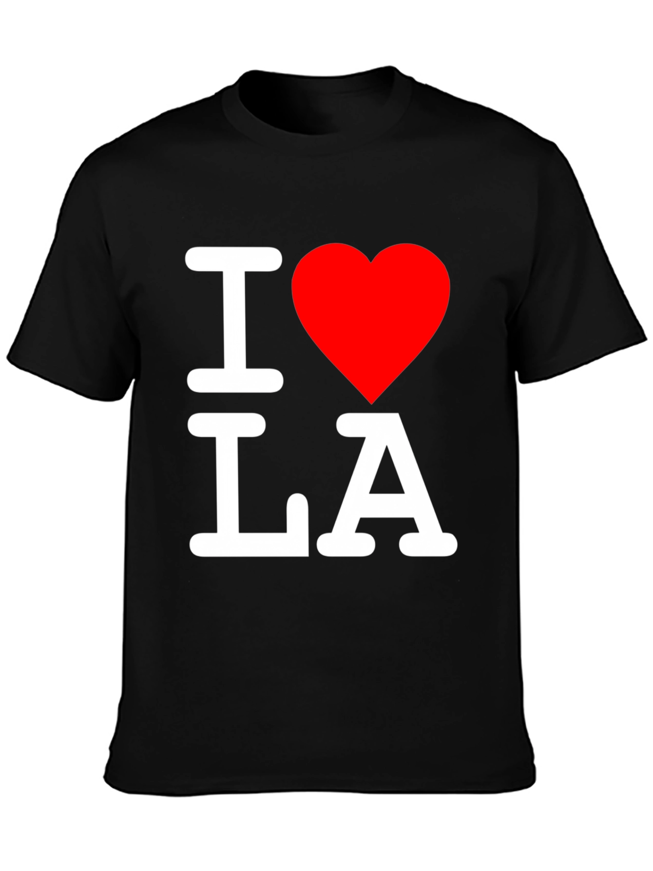 I Love LA T-Shirt - Black Crew Neck