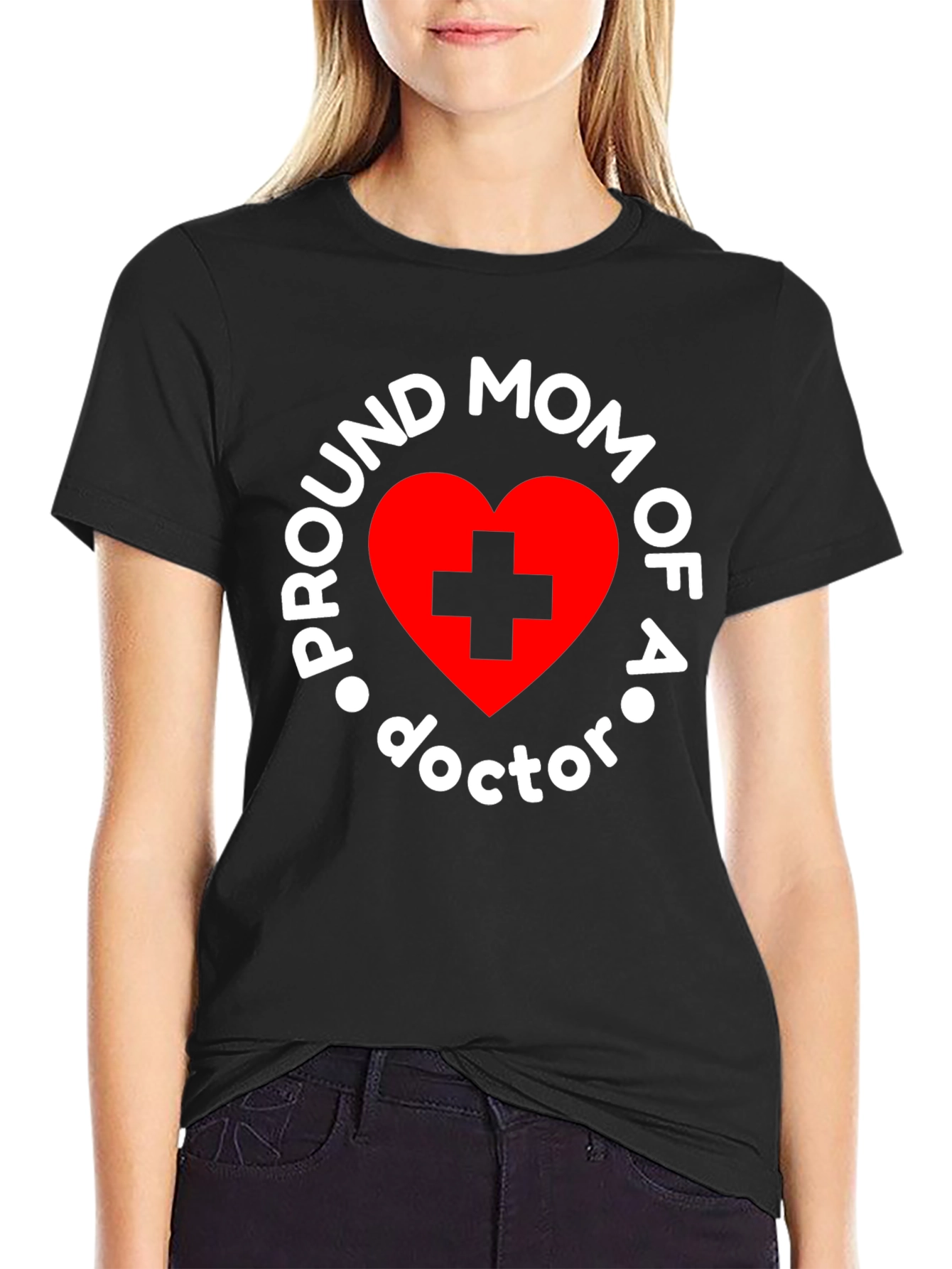 Proud Mom of a Doctor T-Shirt Heart Design