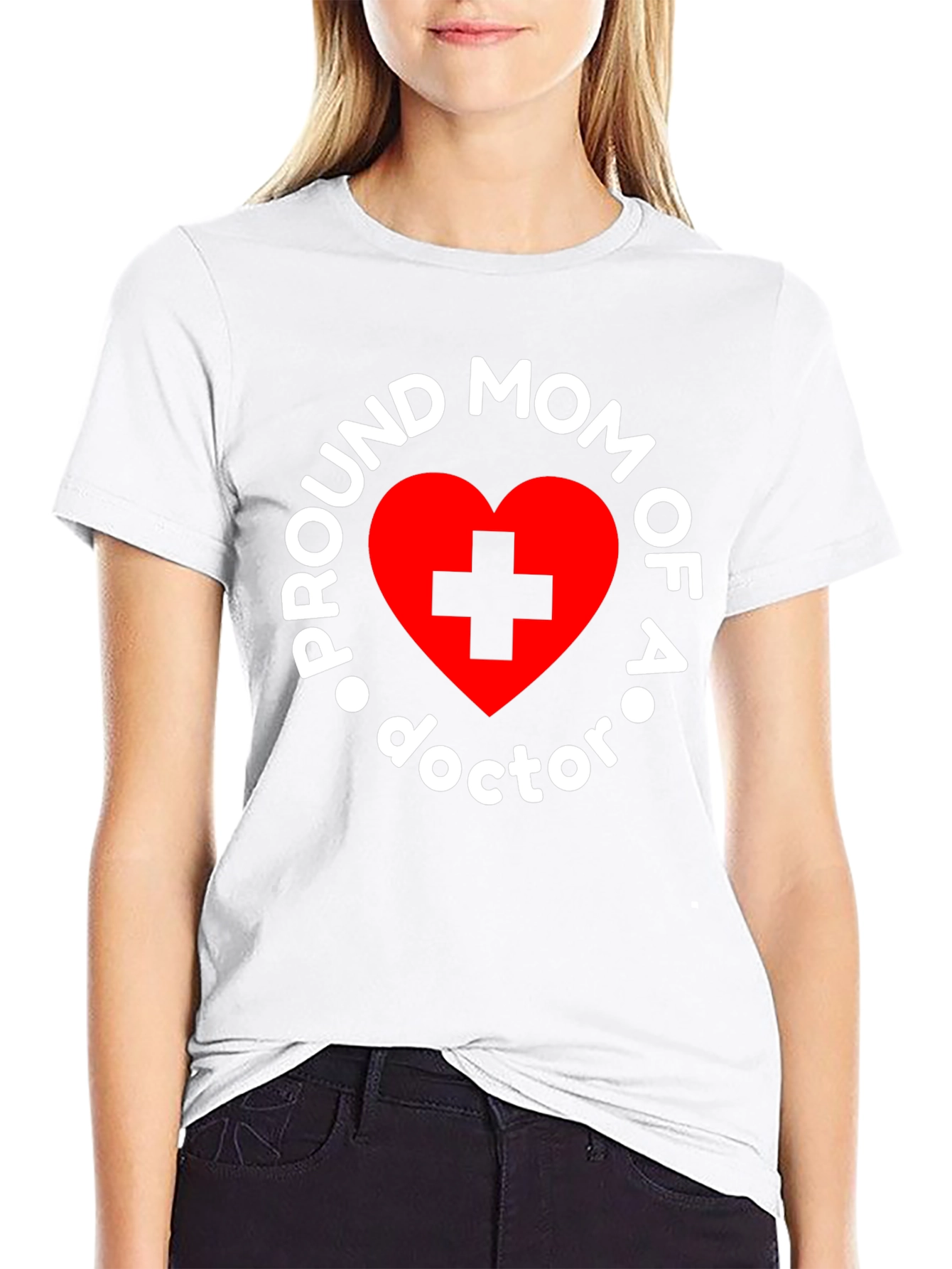 Proud Mom of a Doctor T-Shirt Heart Design