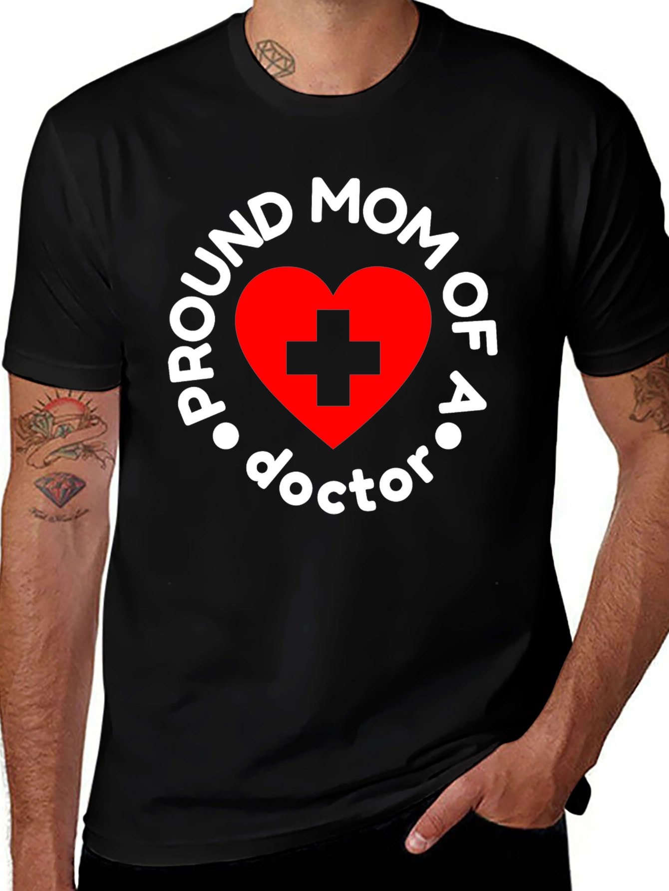 Proud Mom of a Doctor T-Shirt Heart Design
