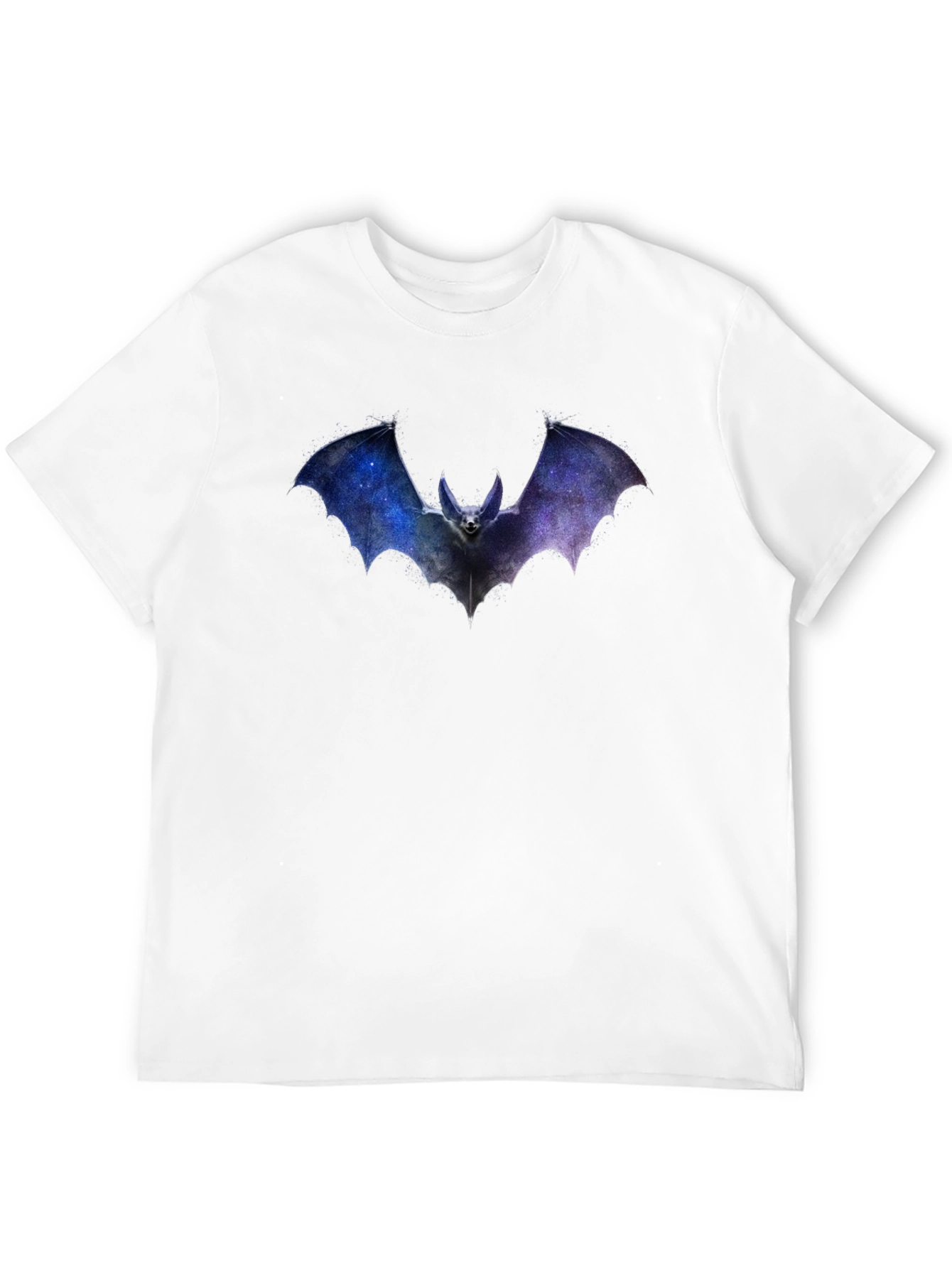Galaxy Bat Graphic Print Black T-Shirt