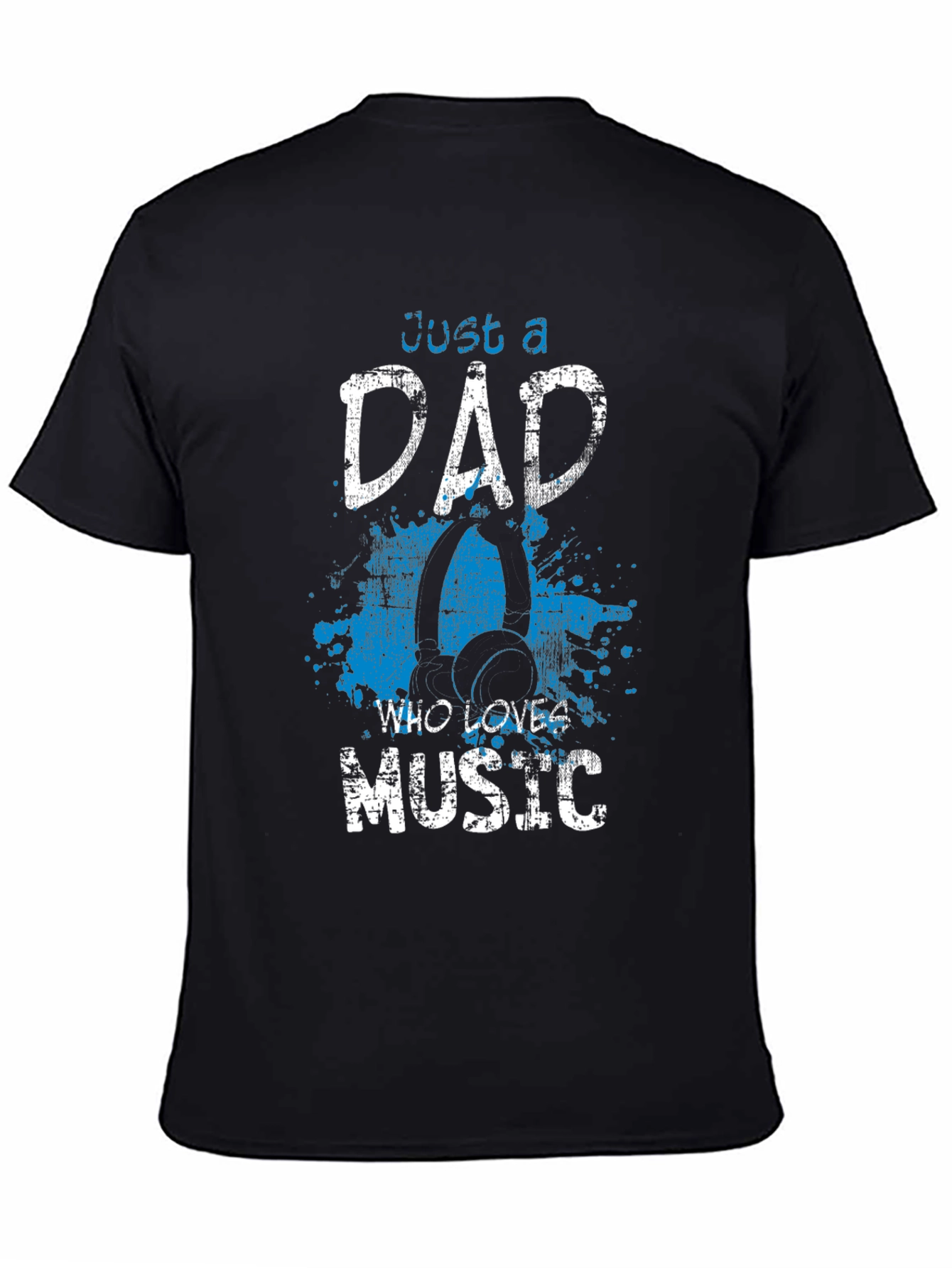 Just a Dad Who Loves Music Graphic Tee