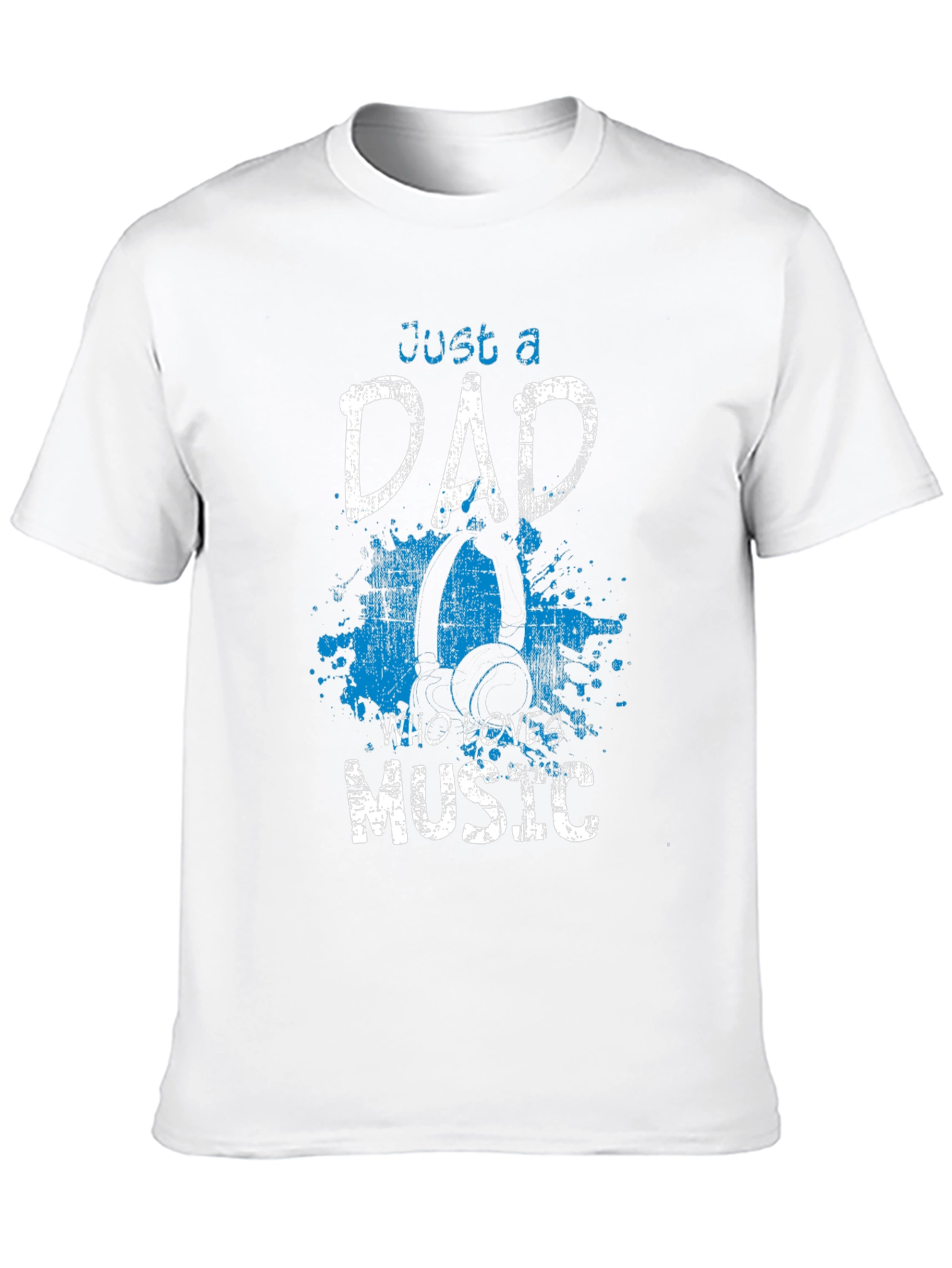 Just a Dad Who Loves Music Graphic Tee