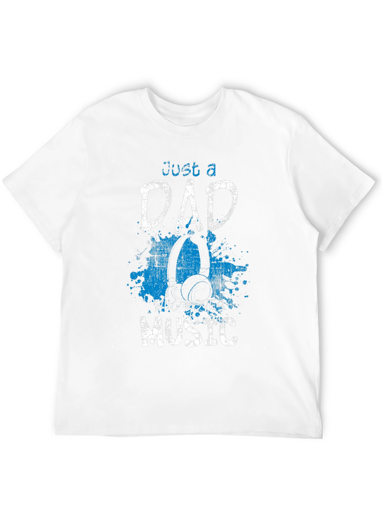 Just a Dad Who Loves Music Graphic Tee