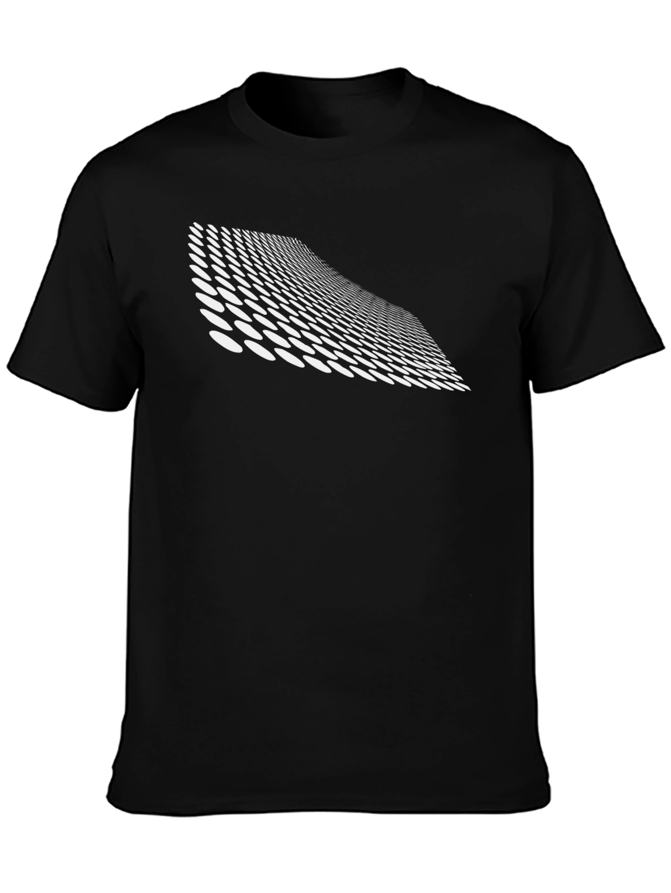 Modern Grid Tee - Black Graphic T-Shirt
