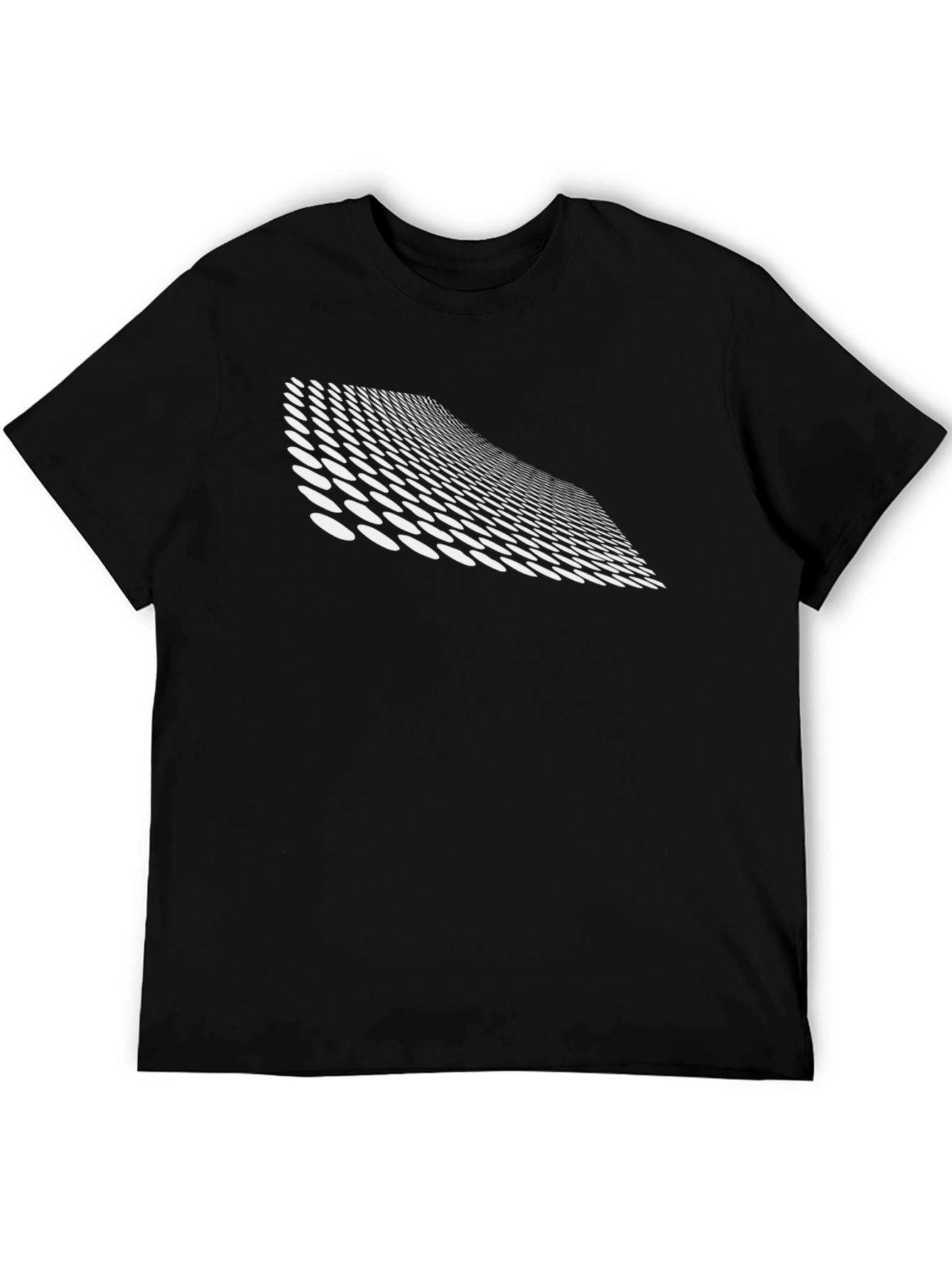 Modern Grid Tee - Black Graphic T-Shirt