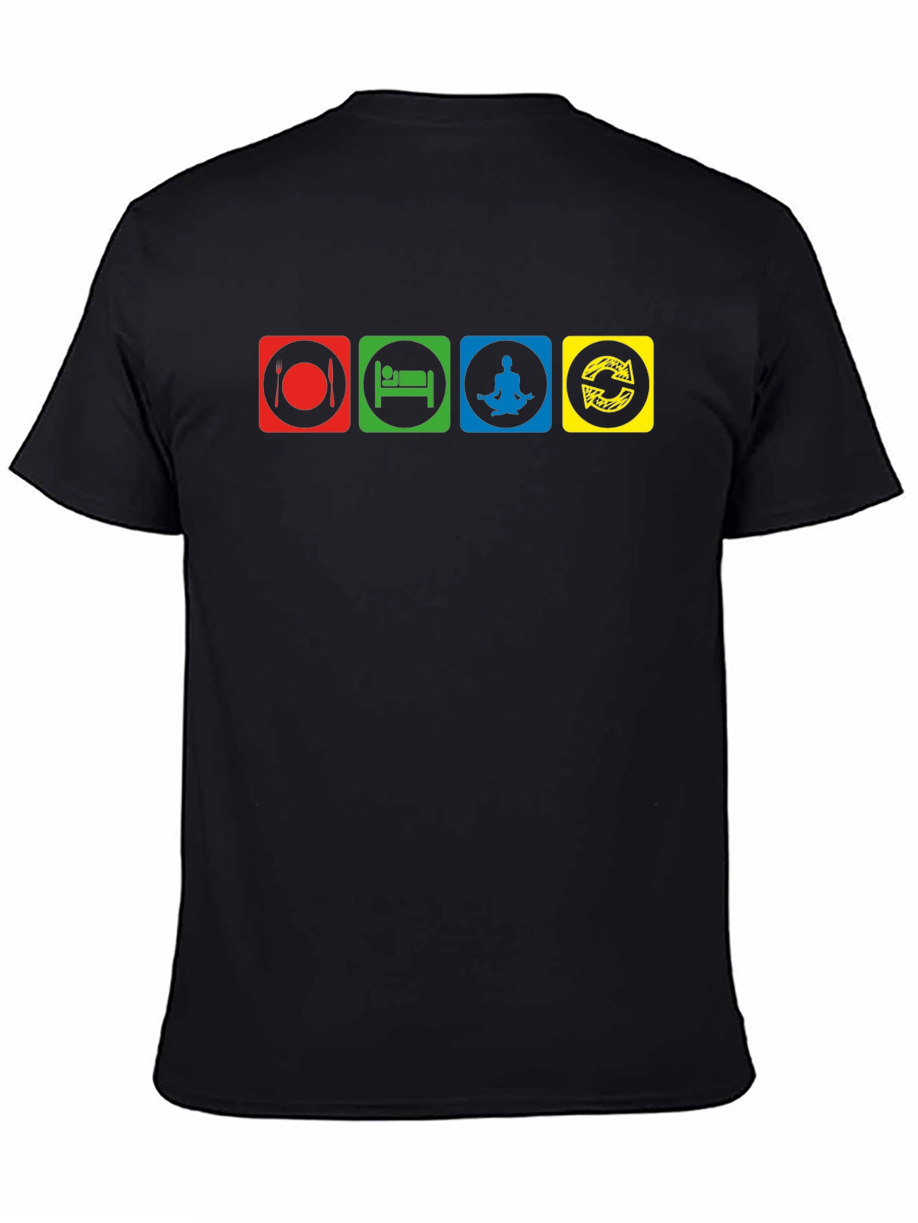 Eat Sleep Meditate Repeat Graphic T-Shirt