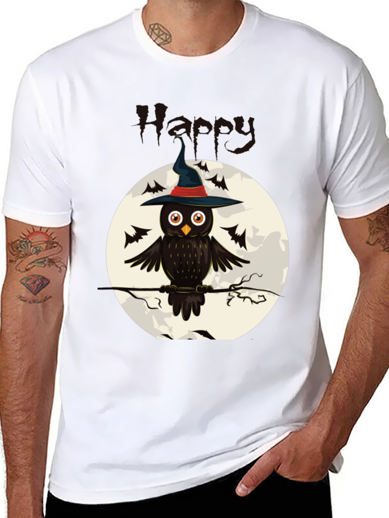 Owl Witch Halloween T-Shirt - Spooky Festive Tee