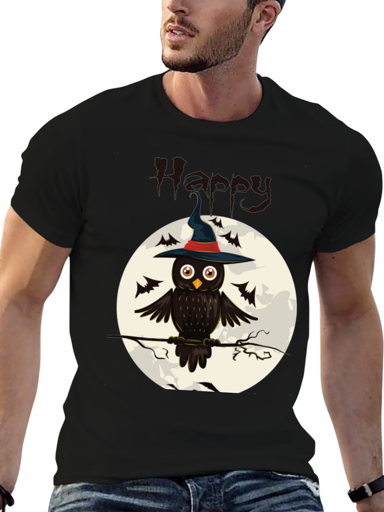 Owl Witch Halloween T-Shirt - Spooky Festive Tee