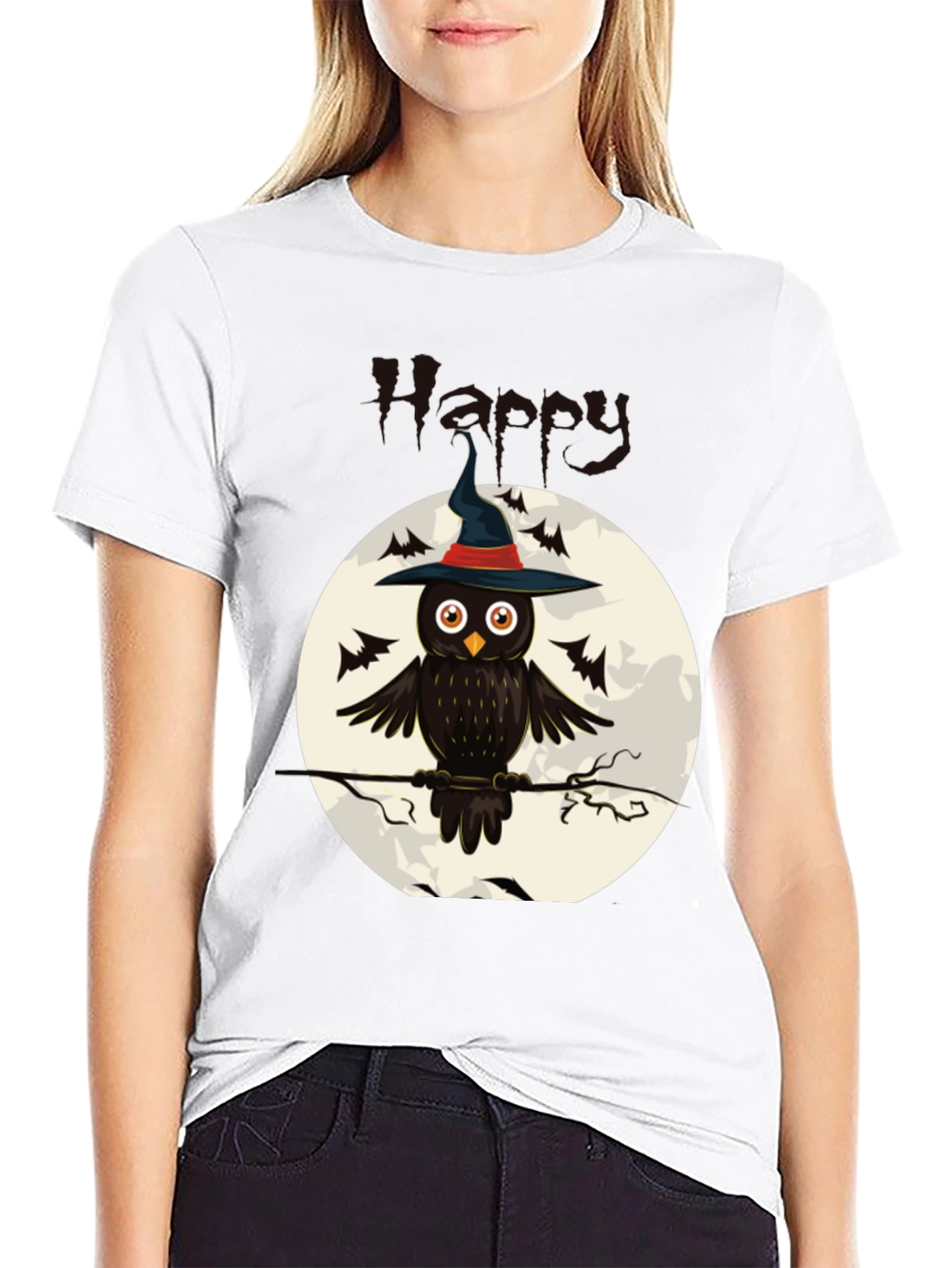 Owl Witch Halloween T-Shirt - Spooky Festive Tee