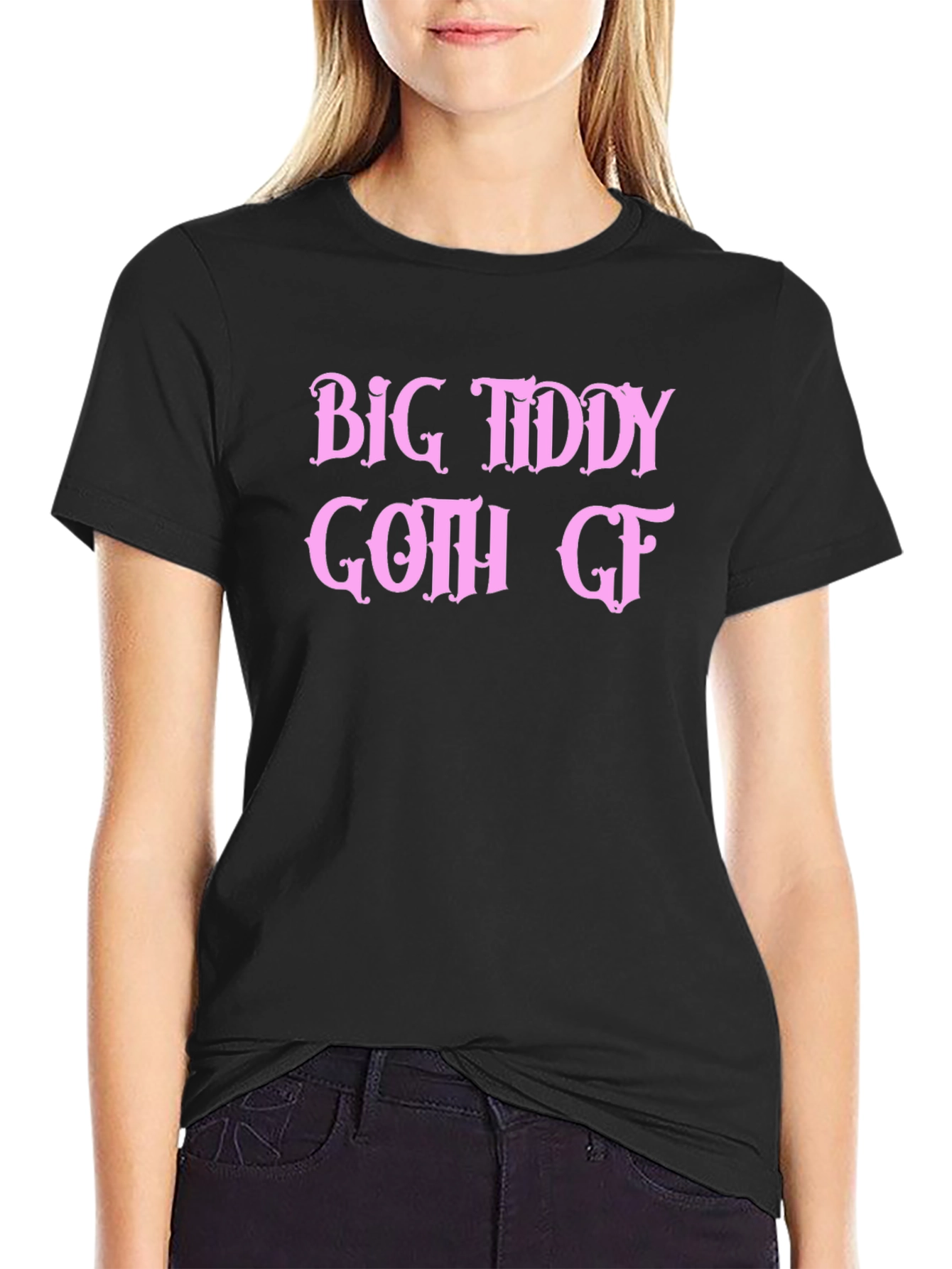 Big Tiddy Goth GF Graphic Tee - Black T-Shirt
