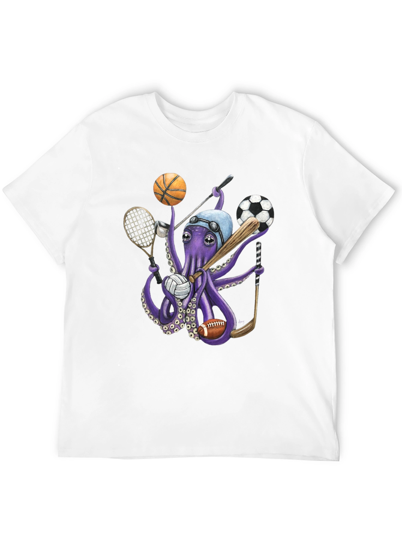 Sports Octopus Graphic Tee - Unique Design!