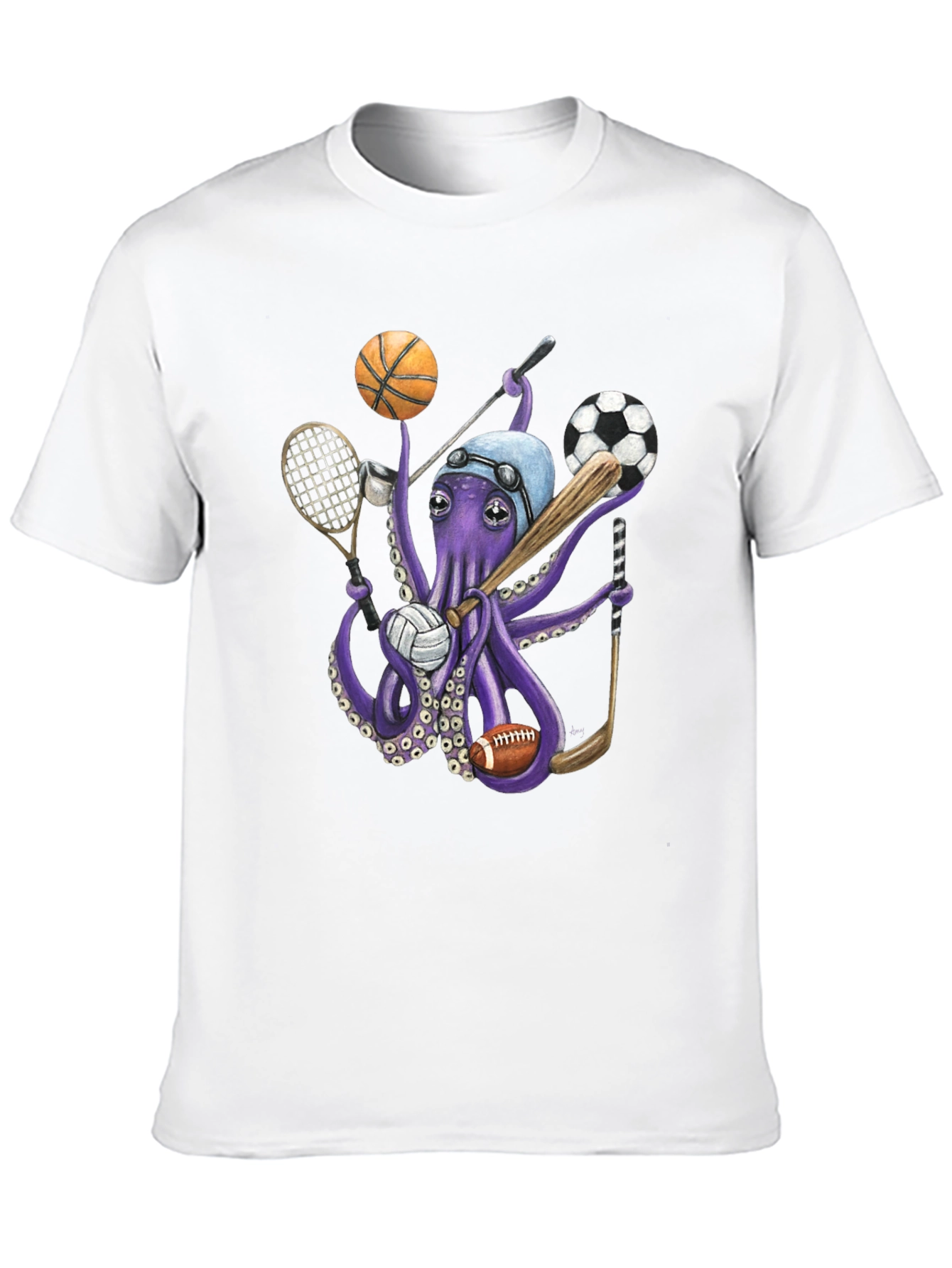 Sports Octopus Graphic Tee - Unique Design!