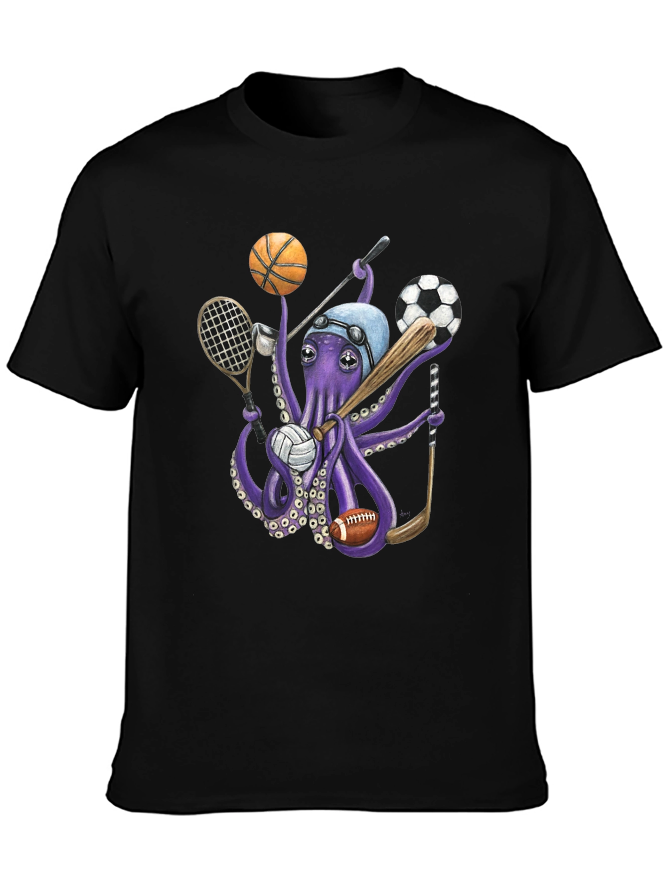 Sports Octopus Graphic Tee - Unique Design!