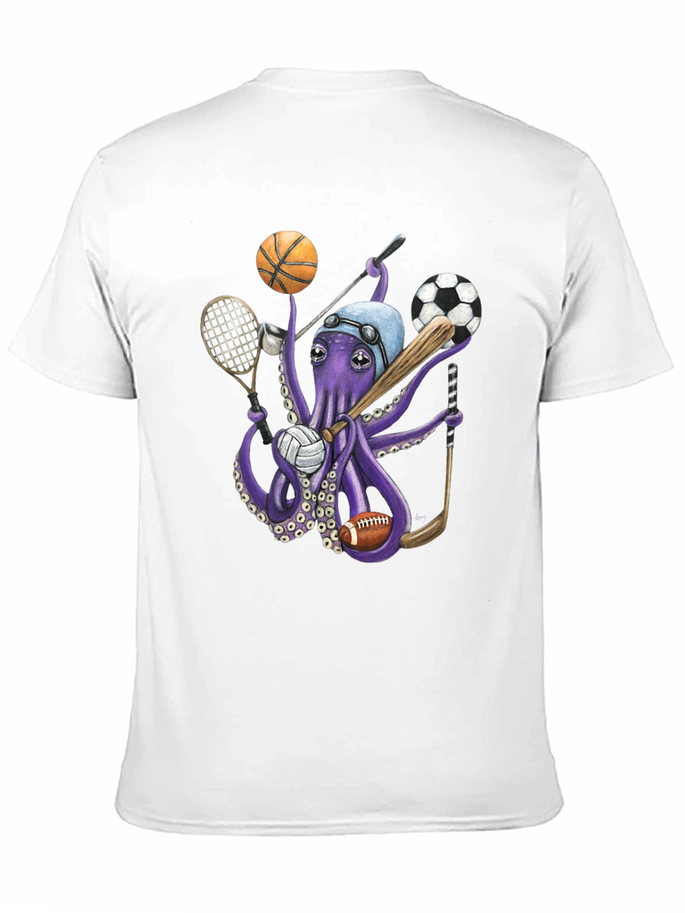Sports Octopus Graphic Tee - Unique Design!