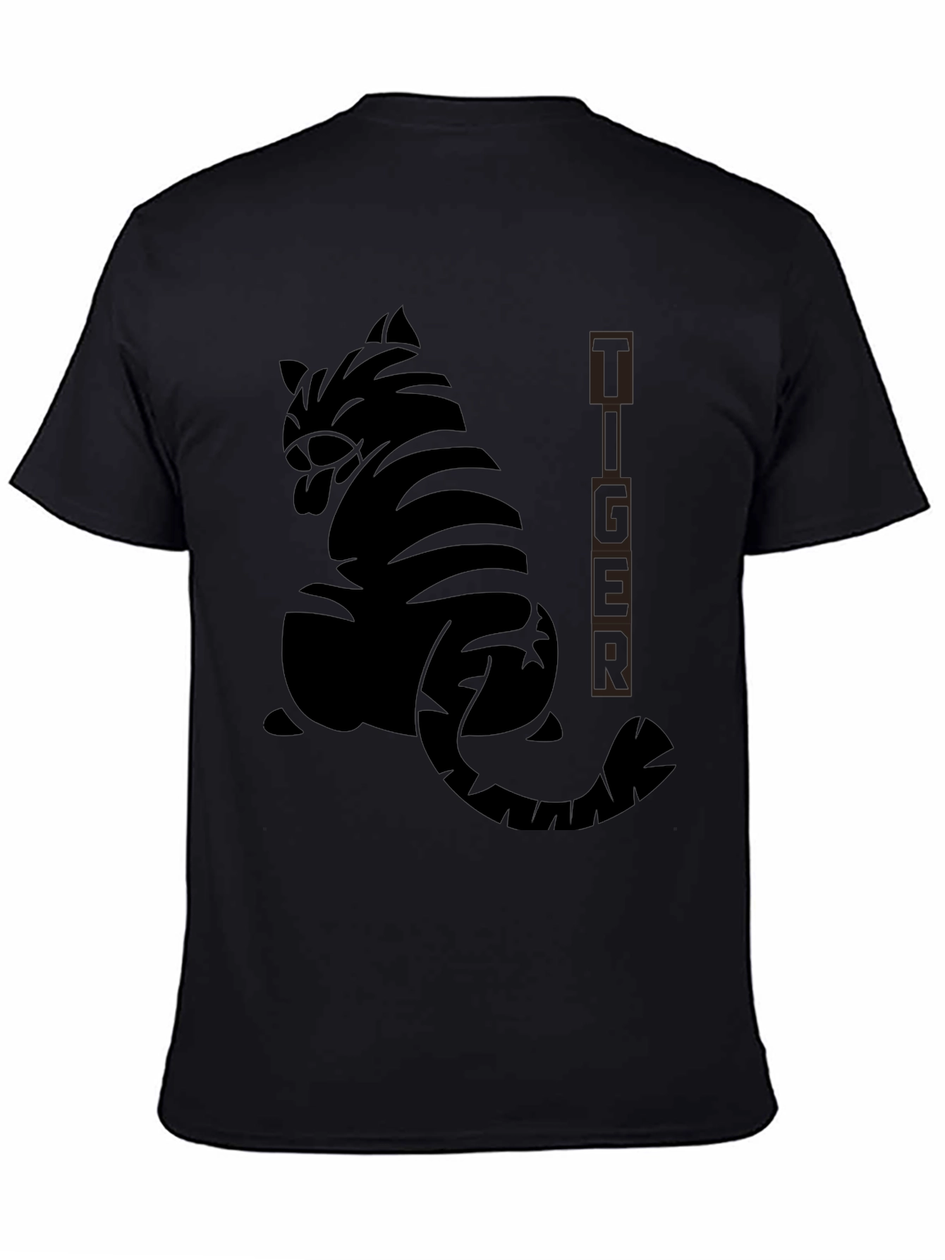 Tiger Graphic Black T-Shirt - Stylish Animal Print Tee