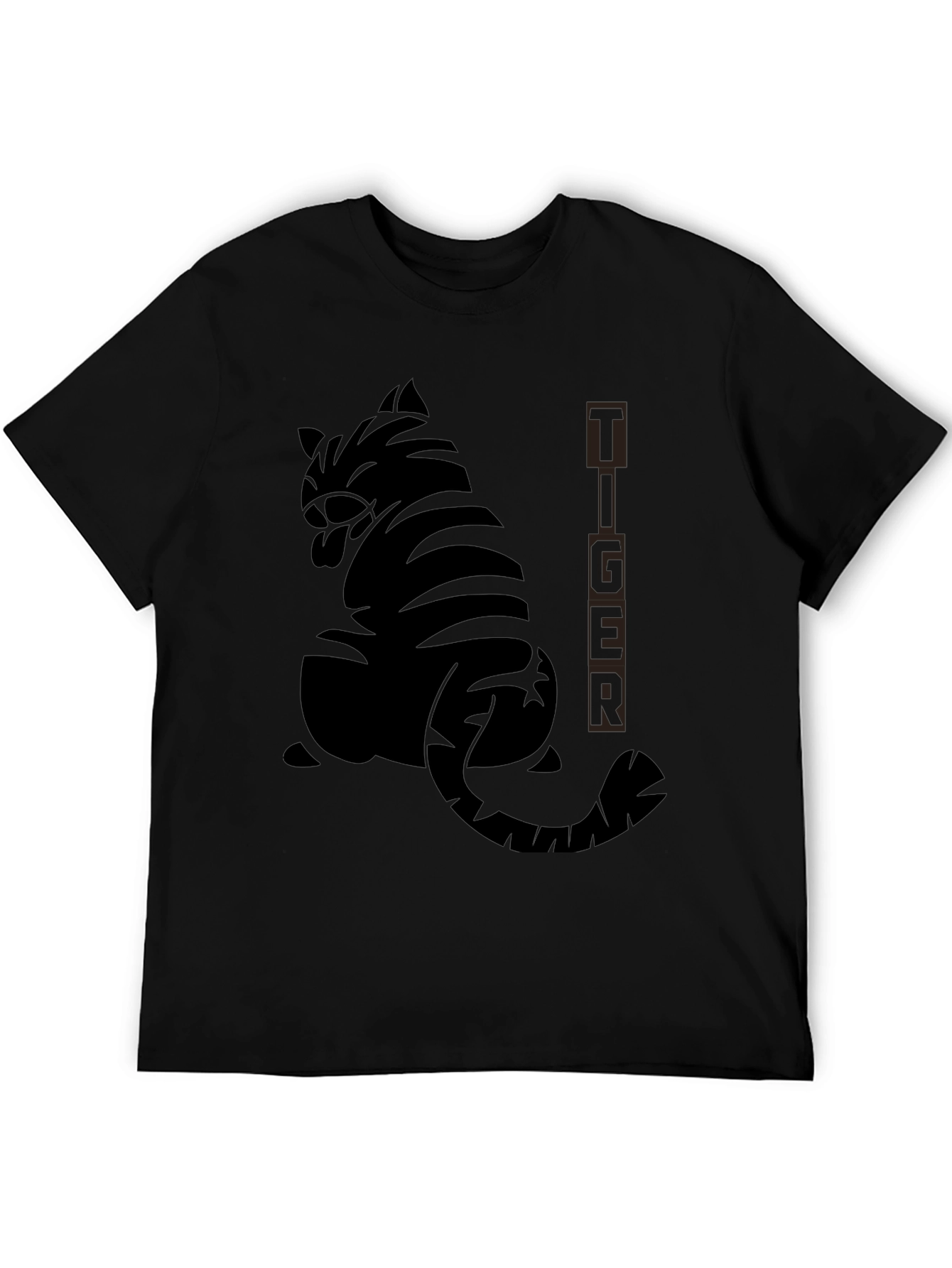 Tiger Graphic Black T-Shirt - Stylish Animal Print Tee
