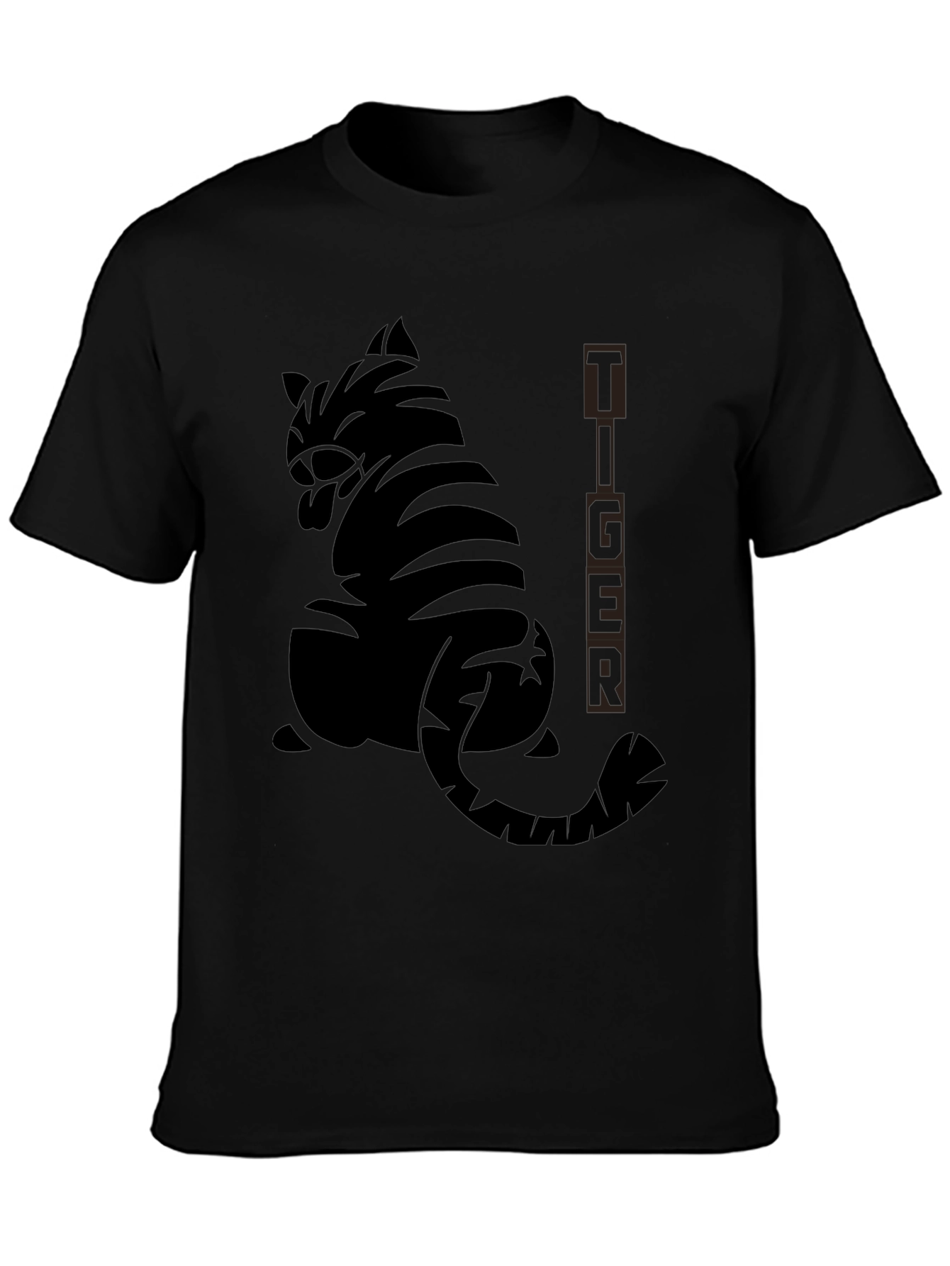 Tiger Graphic Black T-Shirt - Stylish Animal Print Tee