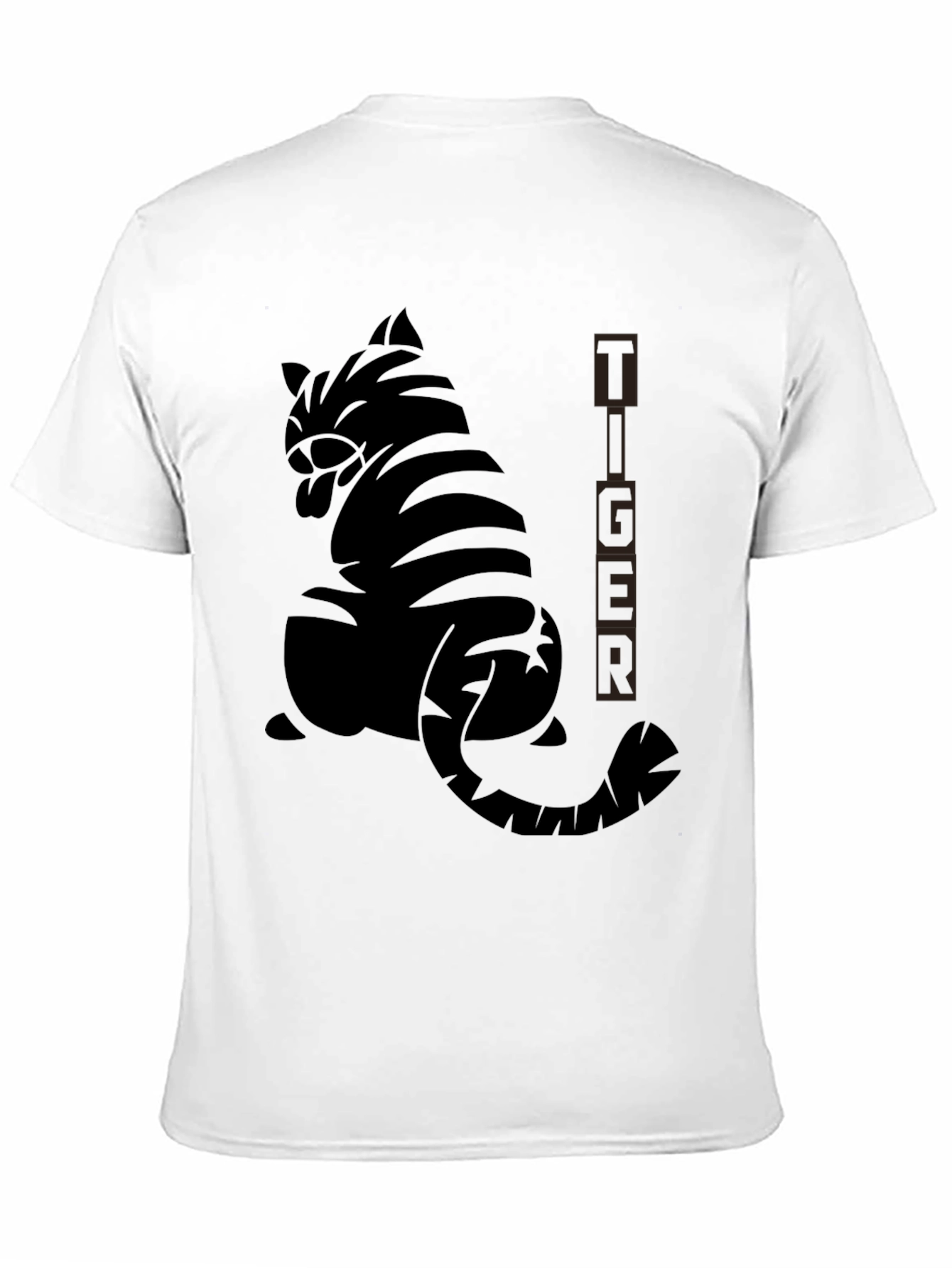 Tiger Graphic Black T-Shirt - Stylish Animal Print Tee
