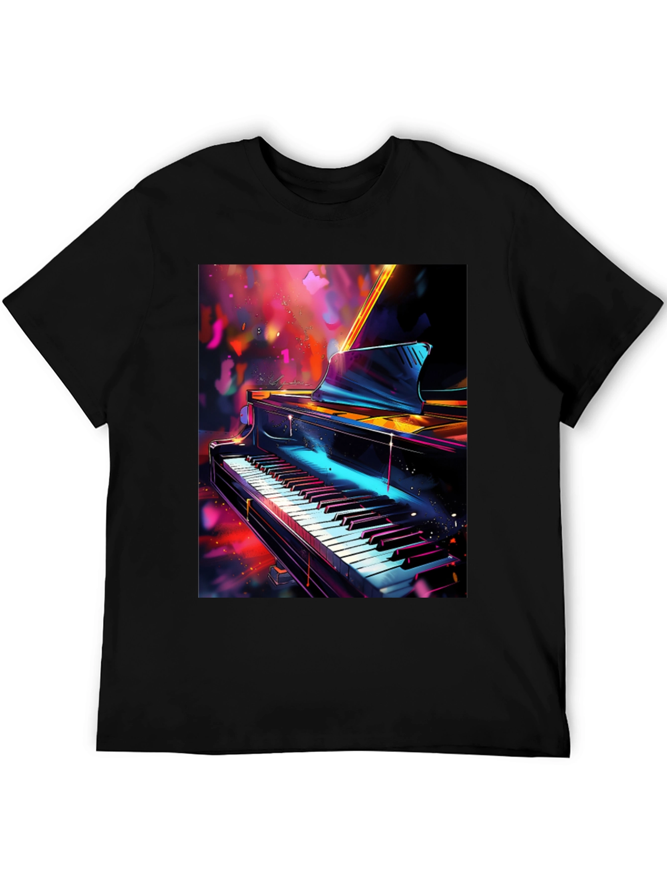 Piano Art Graphic T-Shirt - Music Lover Tee