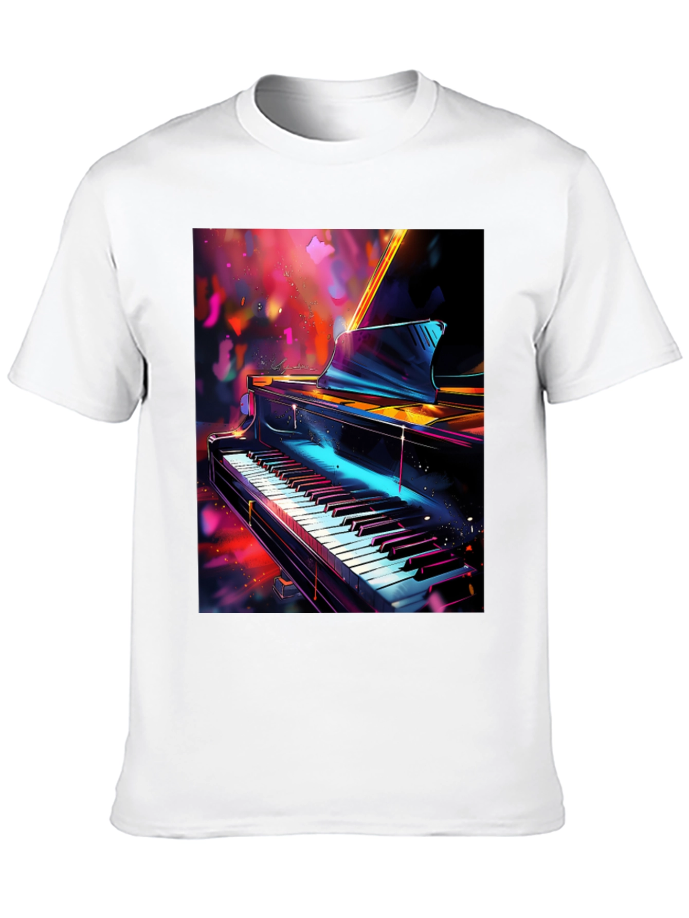 Piano Art Graphic T-Shirt - Music Lover Tee