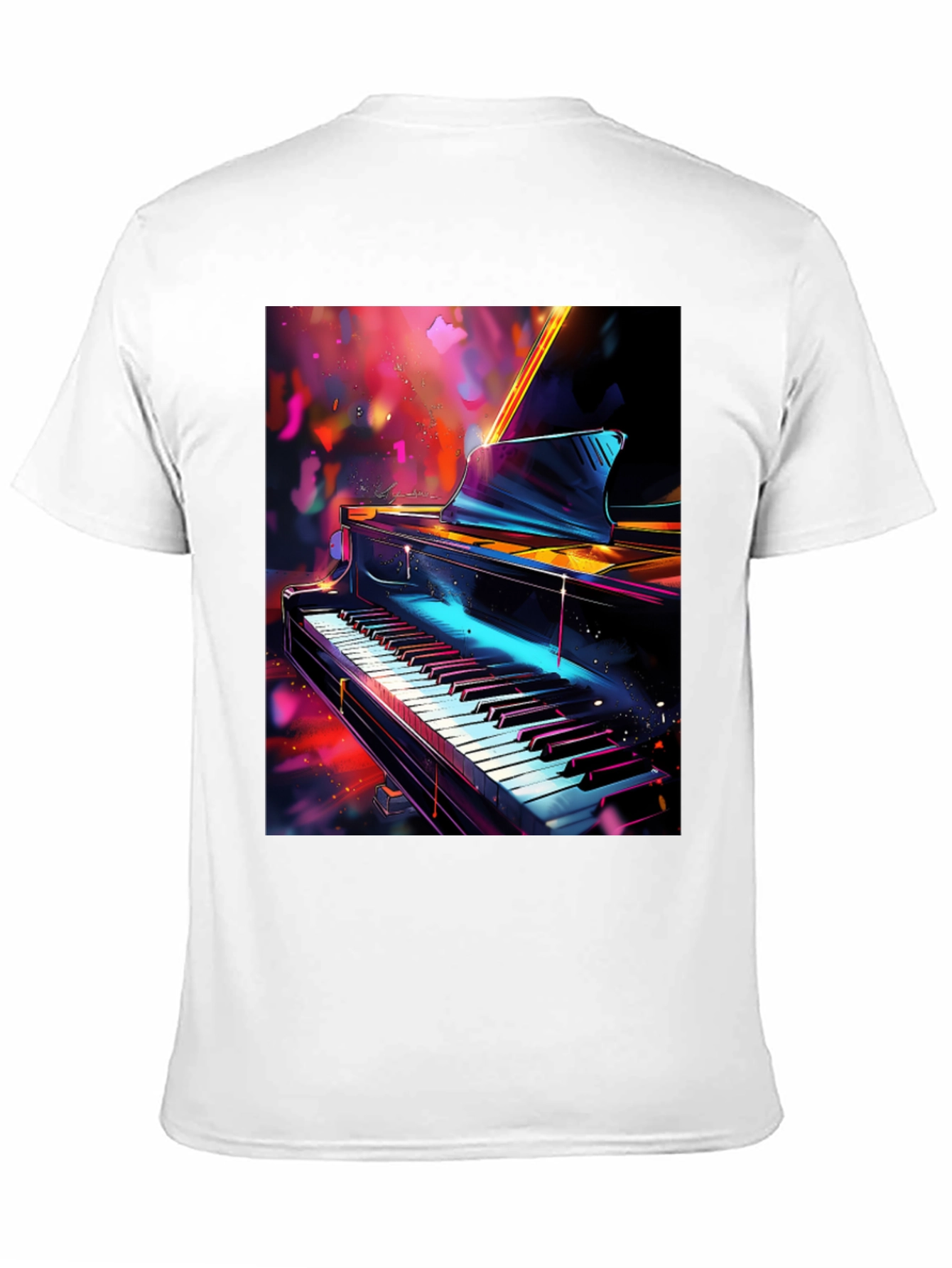 Piano Art Graphic T-Shirt - Music Lover Tee