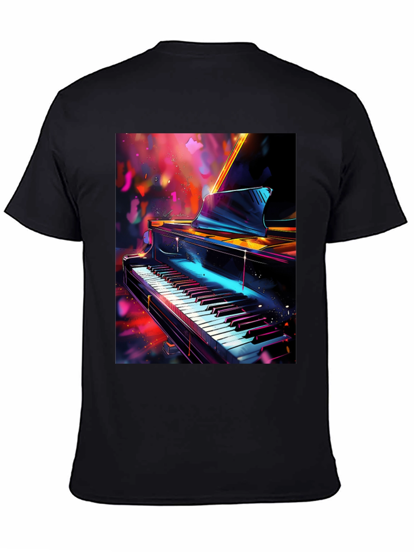 Piano Art Graphic T-Shirt - Music Lover Tee