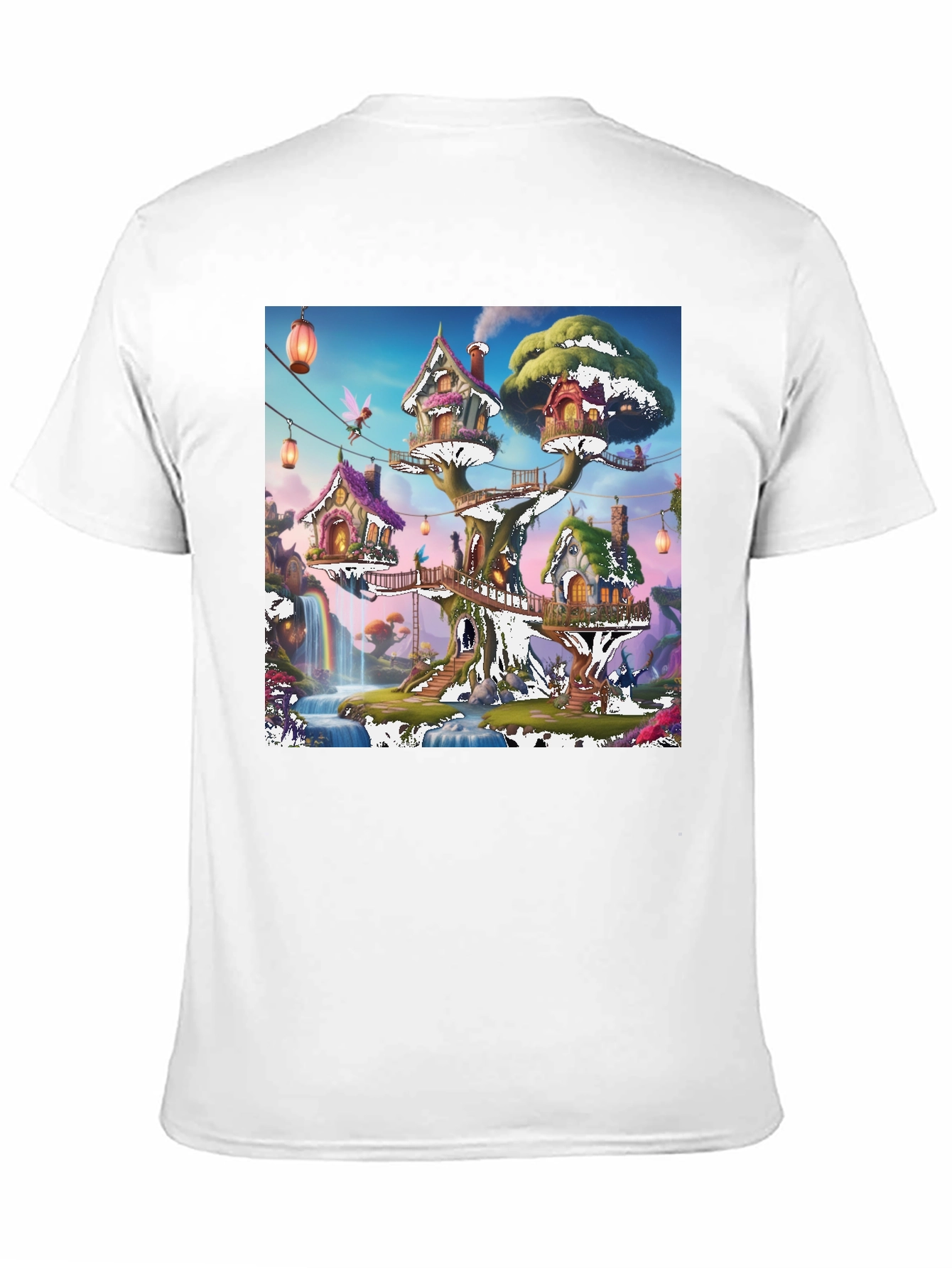 Magical Treehouse T-Shirt: Whimsical Fantasy Design
