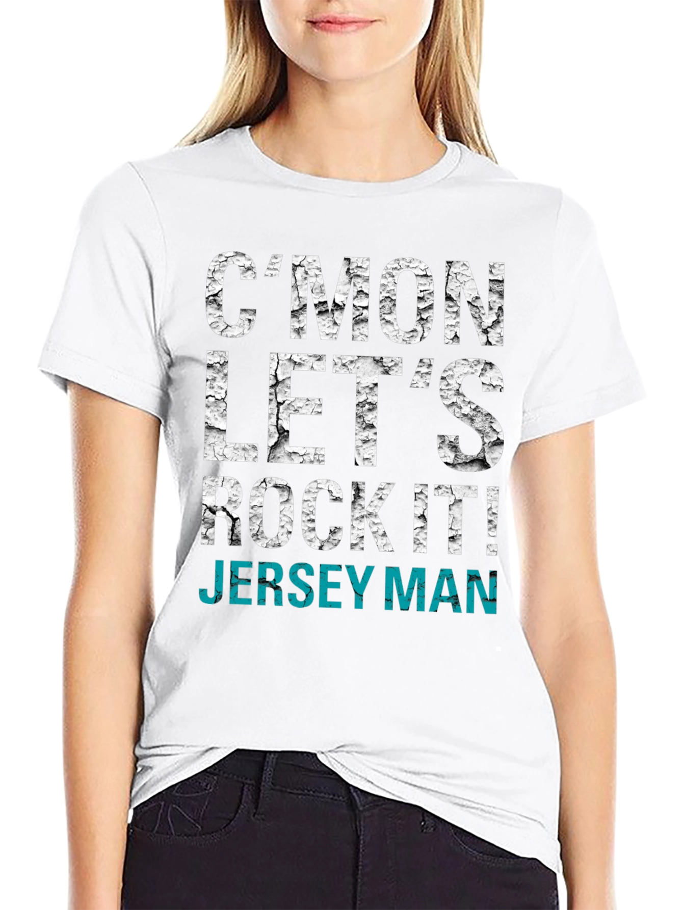 Cmon Lets Rock It! Jersey Man Graphic T-Shirt