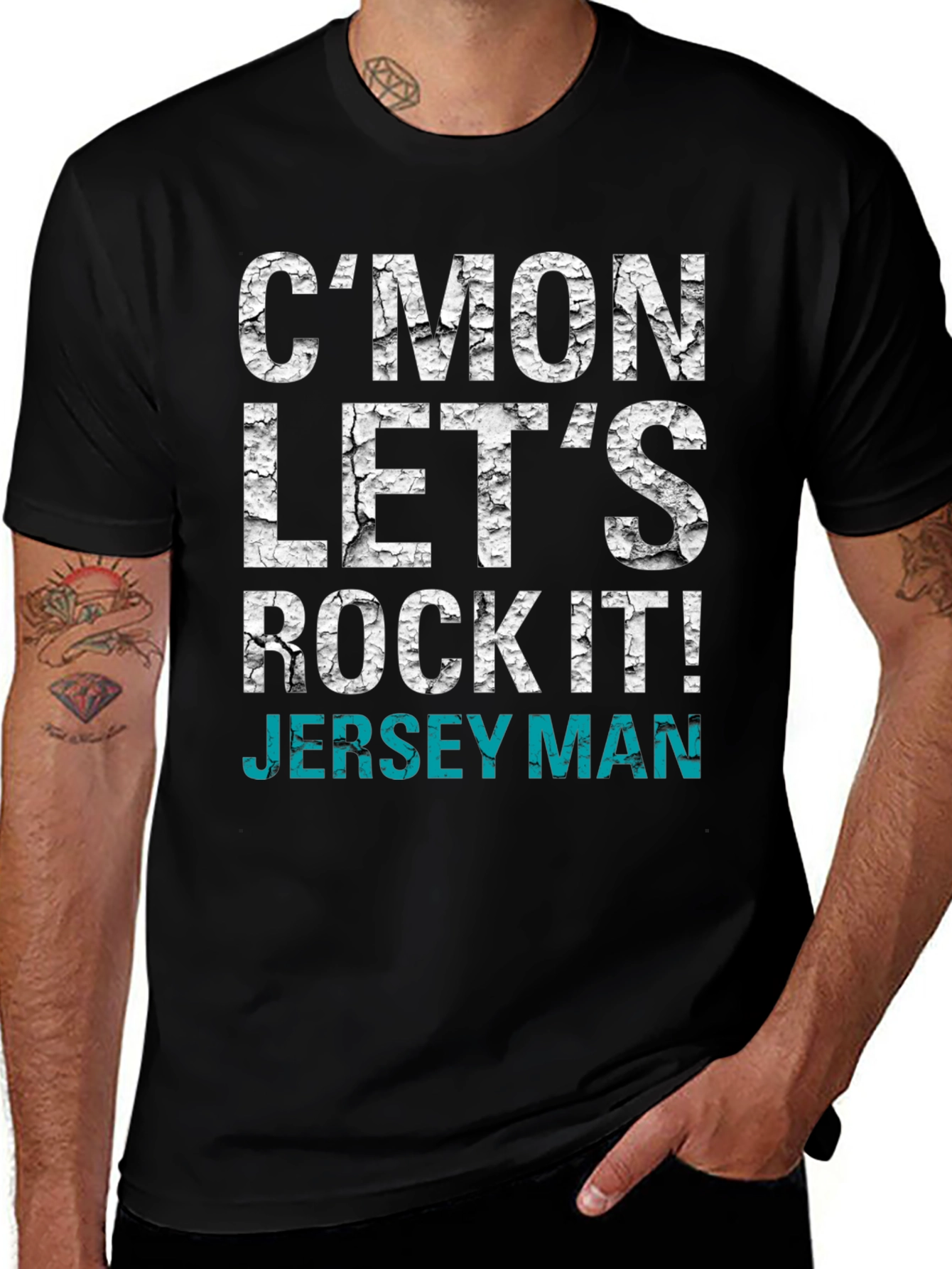 Cmon Lets Rock It! Jersey Man Graphic T-Shirt