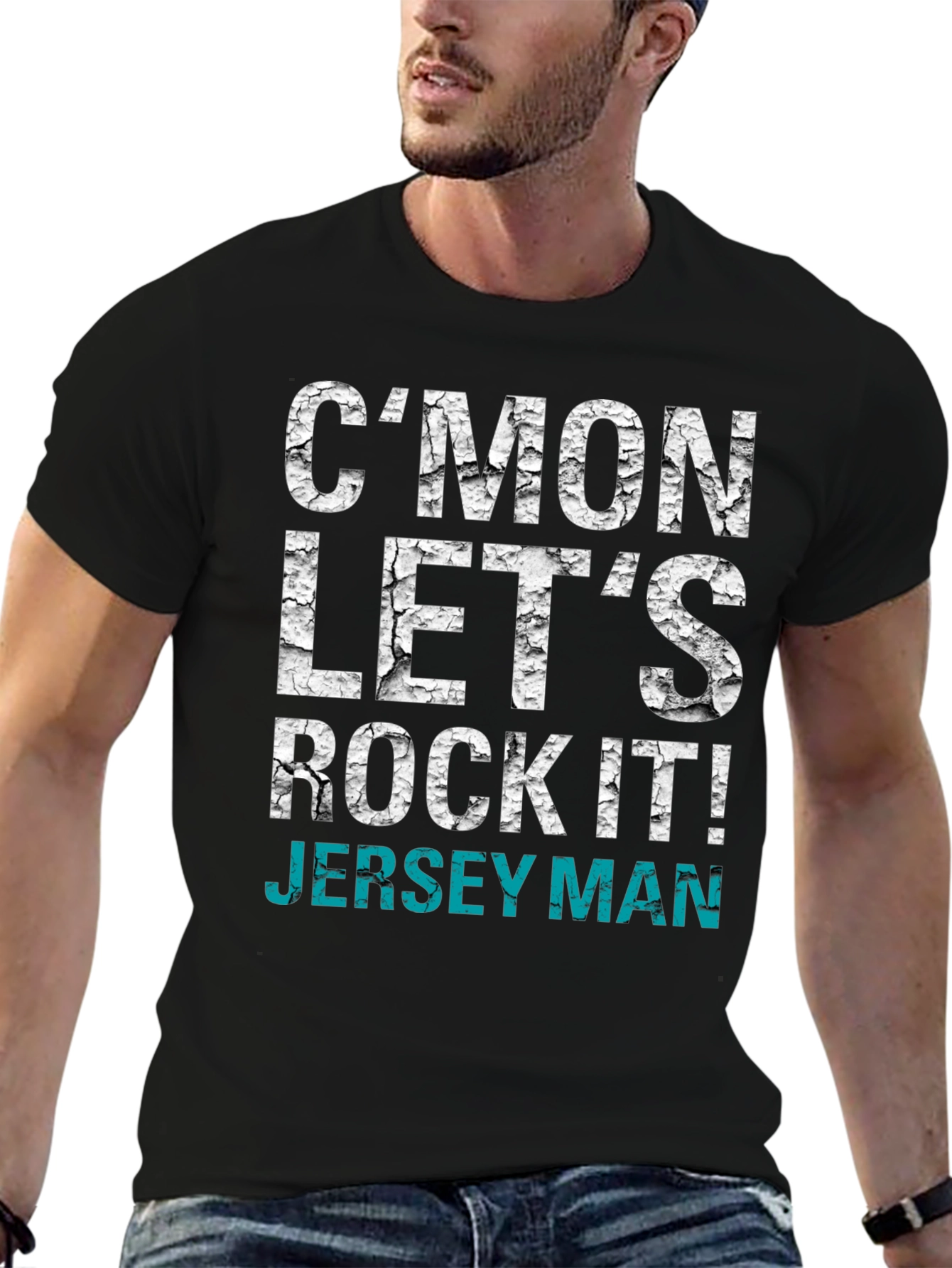 Cmon Lets Rock It! Jersey Man Graphic T-Shirt