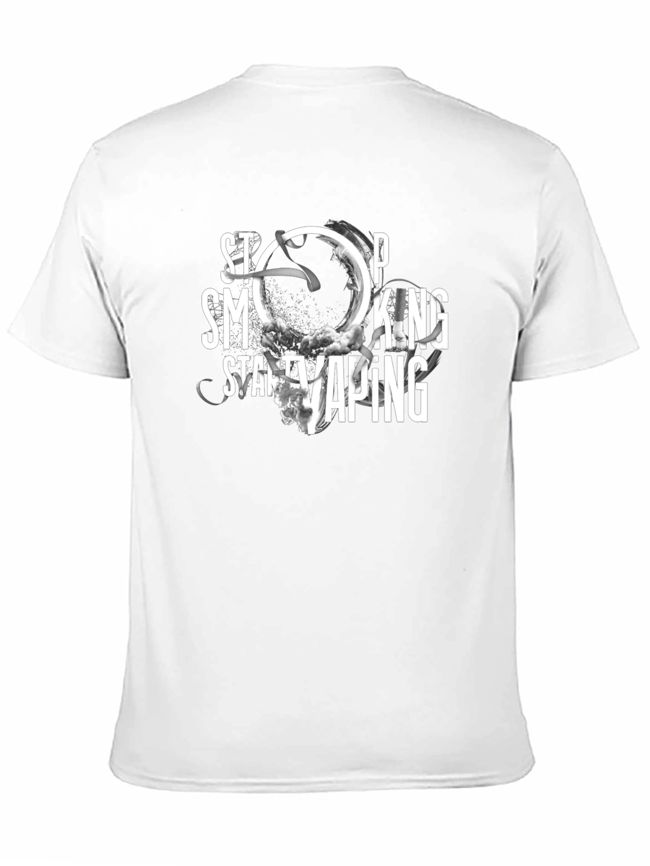 Stop Smoking Start Vaping Black T-Shirt