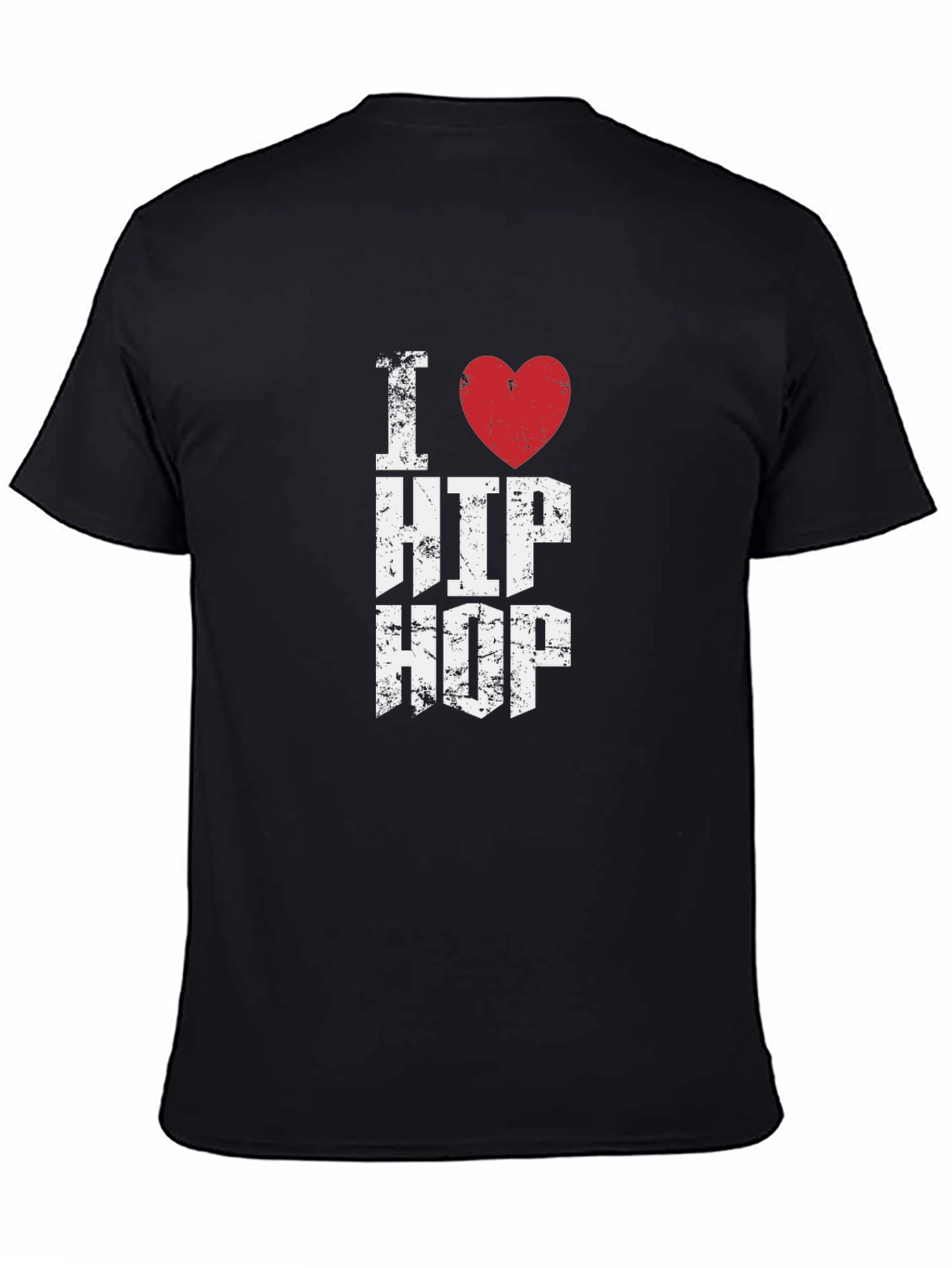 I Heart Hip Hop Graphic Tee - Distressed Print