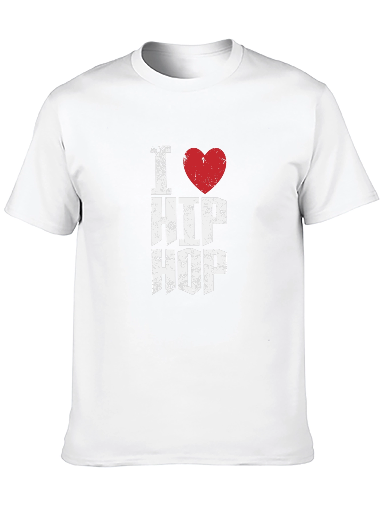 I Heart Hip Hop Graphic Tee - Distressed Print