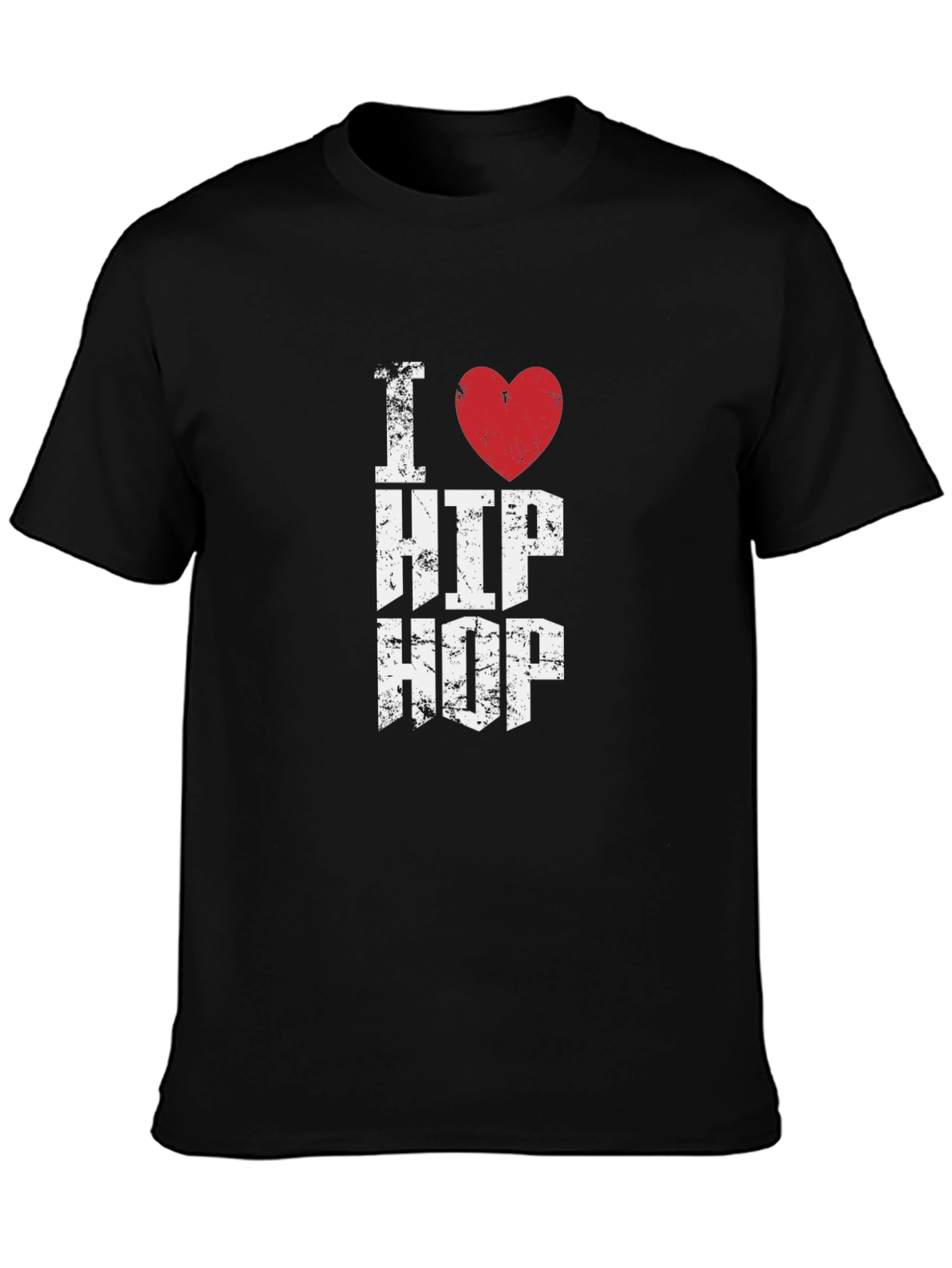 I Heart Hip Hop Graphic Tee - Distressed Print