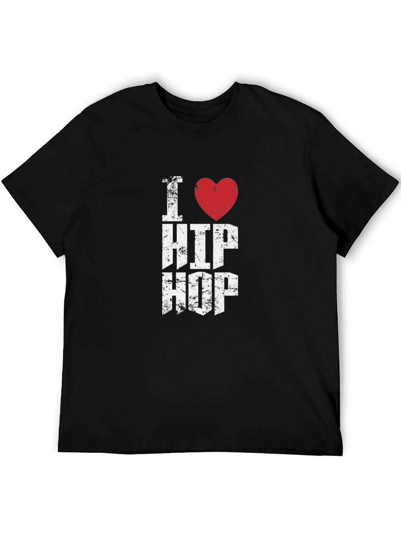 I Heart Hip Hop Graphic Tee - Distressed Print