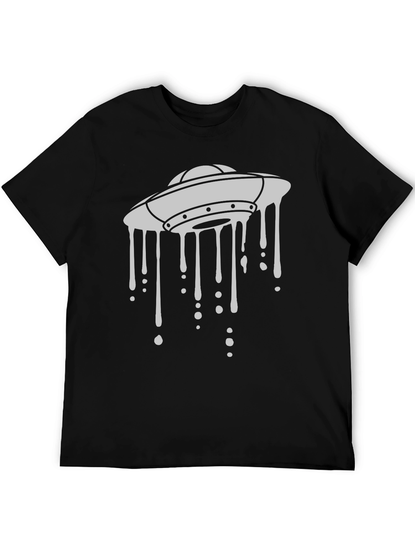UFO Drip Graphic Black T-Shirt