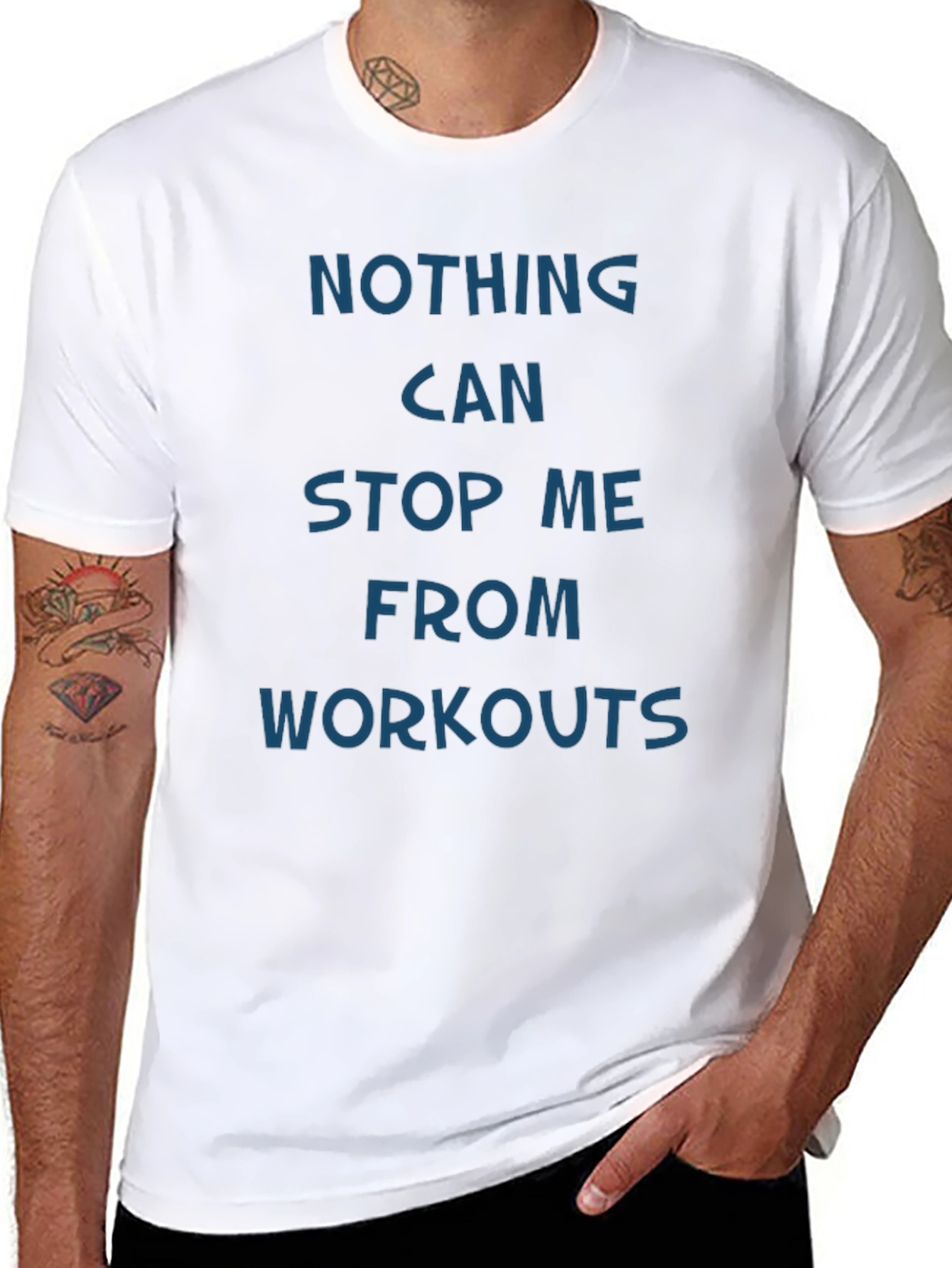 Motivational Workout Tee - Nothing Can Stop Me