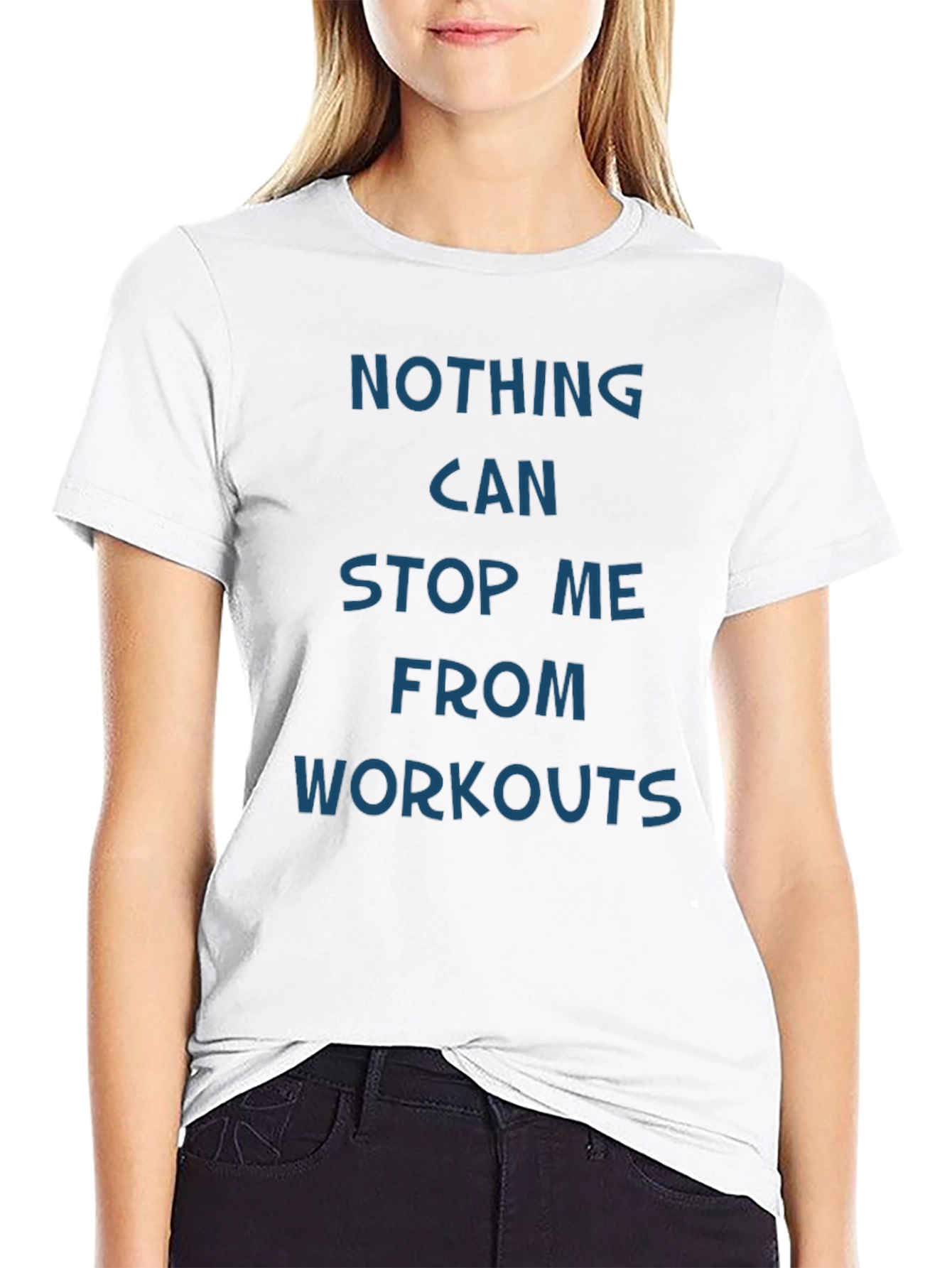 Motivational Workout Tee - Nothing Can Stop Me