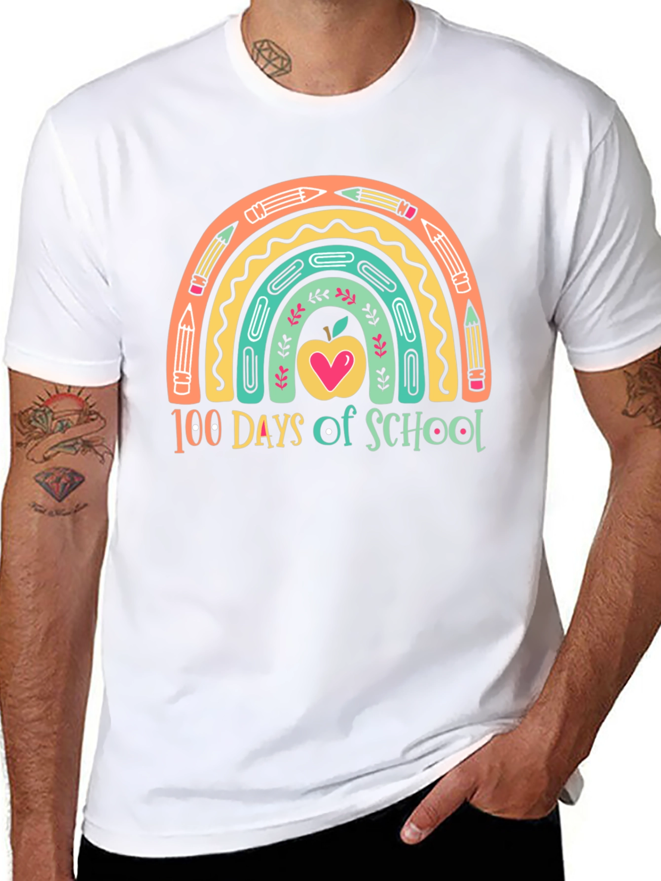 100 Days of School Rainbow T-Shirt