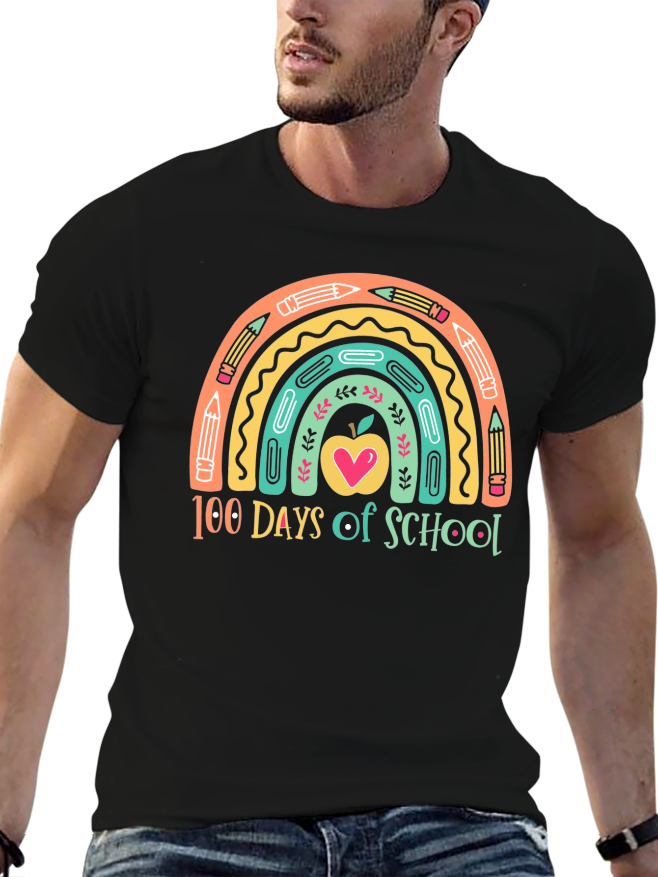 100 Days of School Rainbow T-Shirt