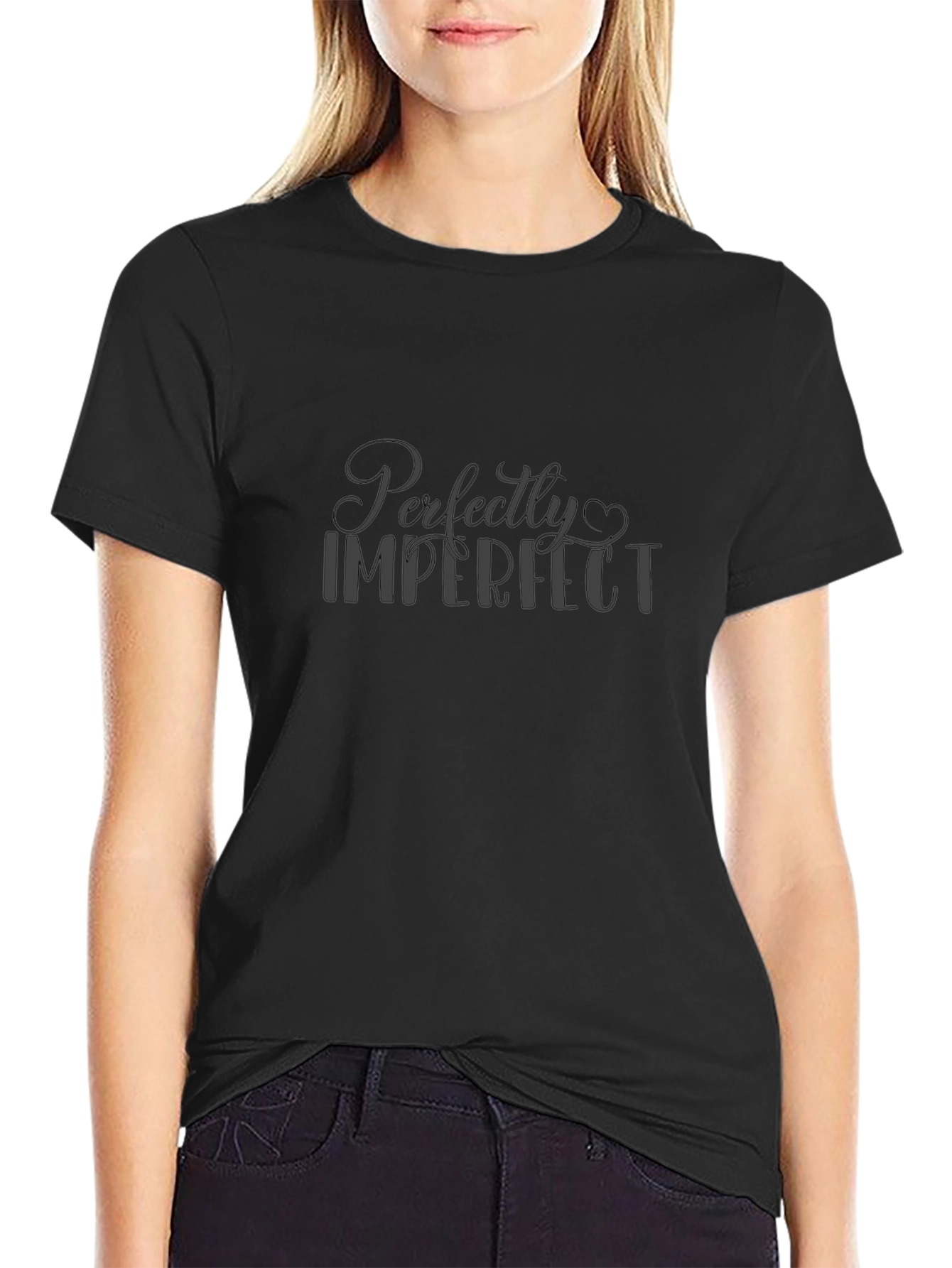 Perfectly Imperfect Mens Black T-Shirt