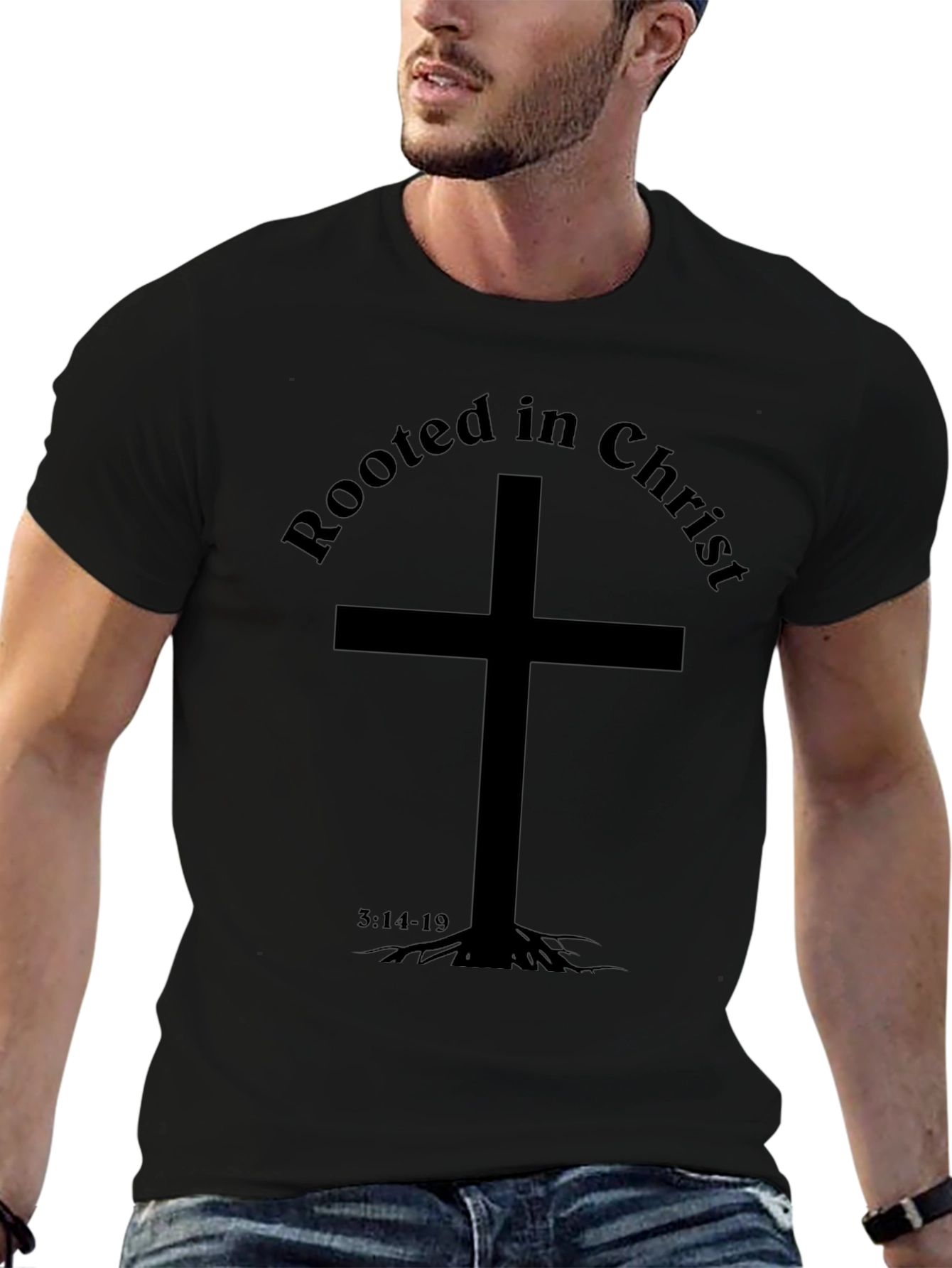 Rooted in Christ Graphic Tee - Religious T-Shirt